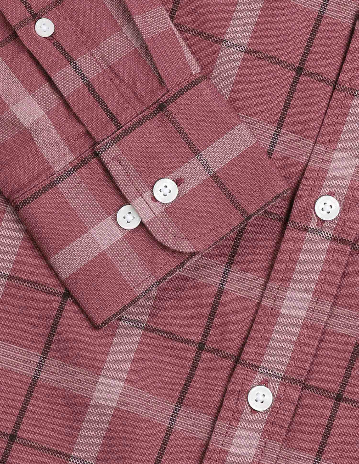 Grid Tattersall Checked Tailored Fit Shirt Pink - U.S. Polo Assn. India | Large