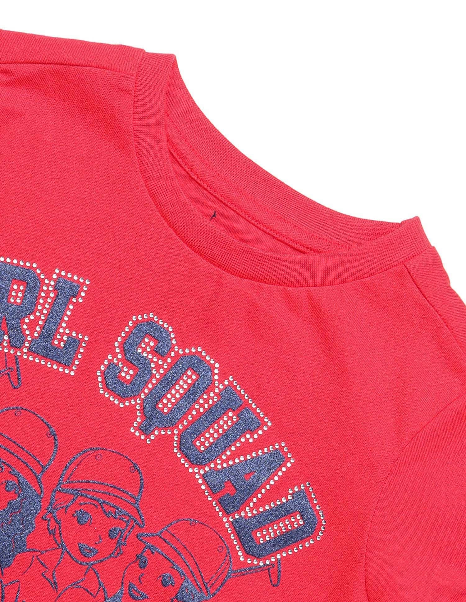 Girl Squad Pure Cotton T-Shirt Red - U.S. POLO ASSN. | Large