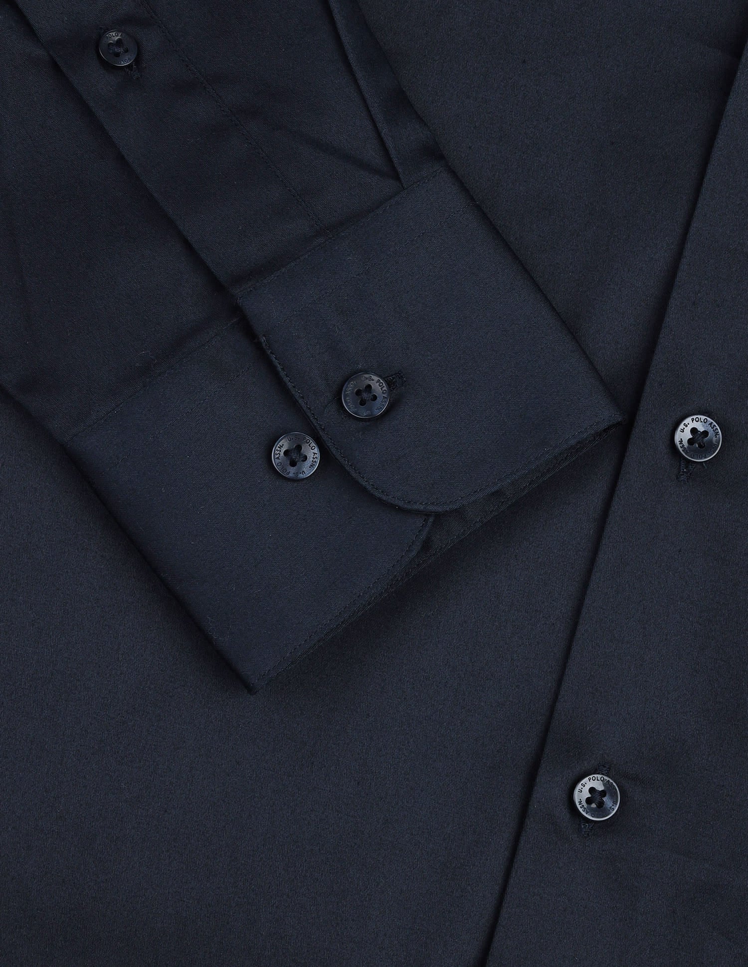Tailored Fit Satin Shirt Blue - U.S. Polo Assn. India | Large