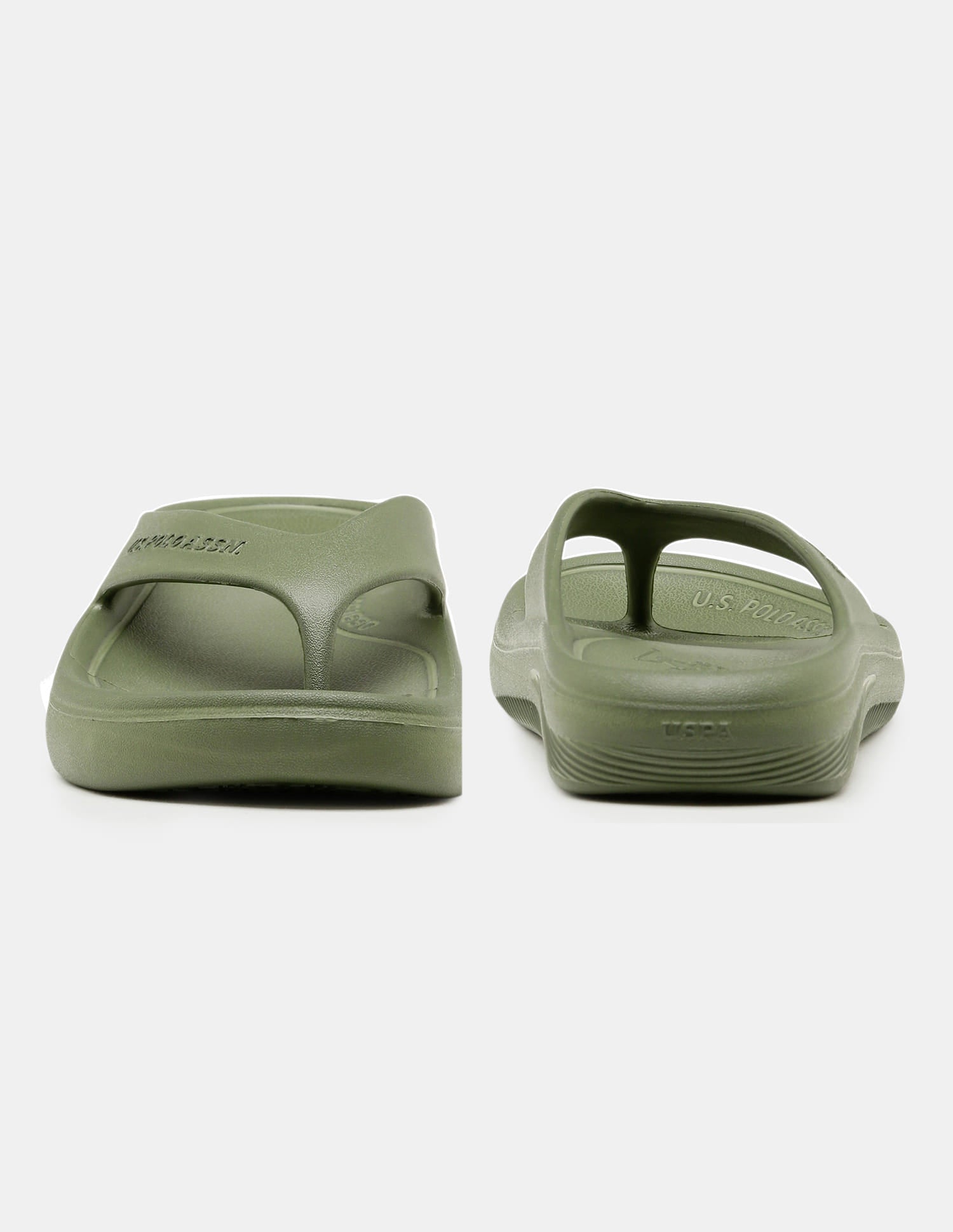Men Cole V-Strap Flip Flops Olive - U.S. Polo Assn. India | Large