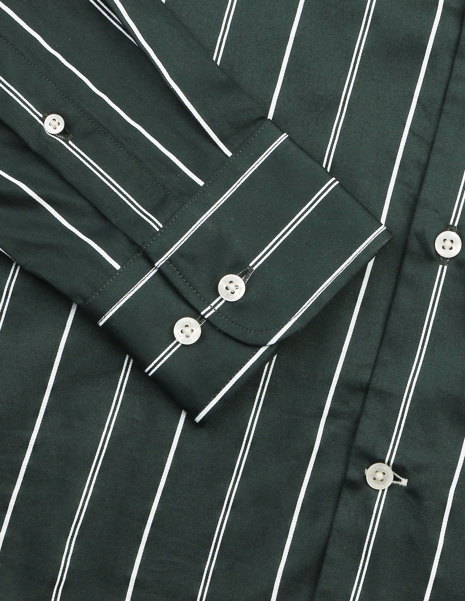 Satin Vertical Striped Shirt Dark Green - U.S. Polo Assn. India | Large