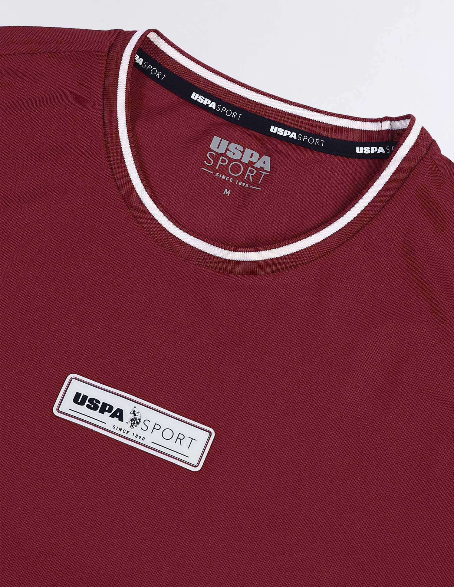 Solid Slim Fit T-Shirt Maroon - U.S. Polo Assn. India | Large