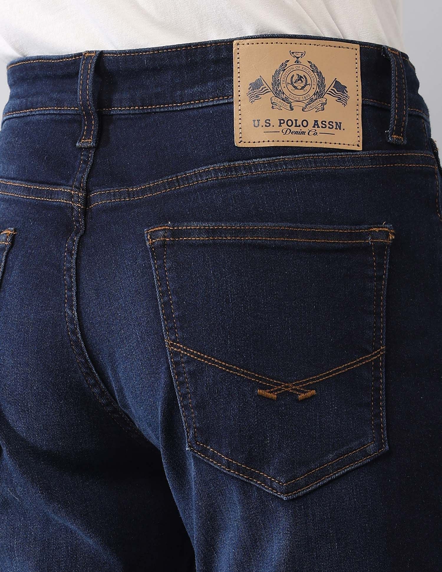 Brandon Slim Tapered Fit Blue Jeans Blue - U.S. POLO ASSN. | Large