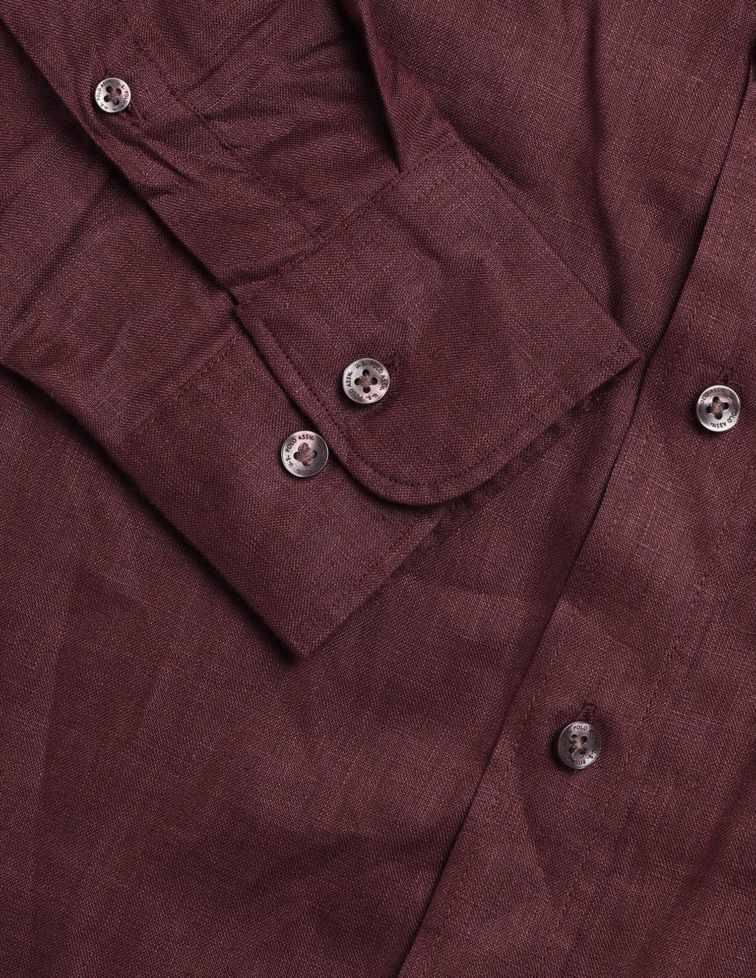 Solid Regular Fit Shirt Maroon - U.S. Polo Assn. India | Large