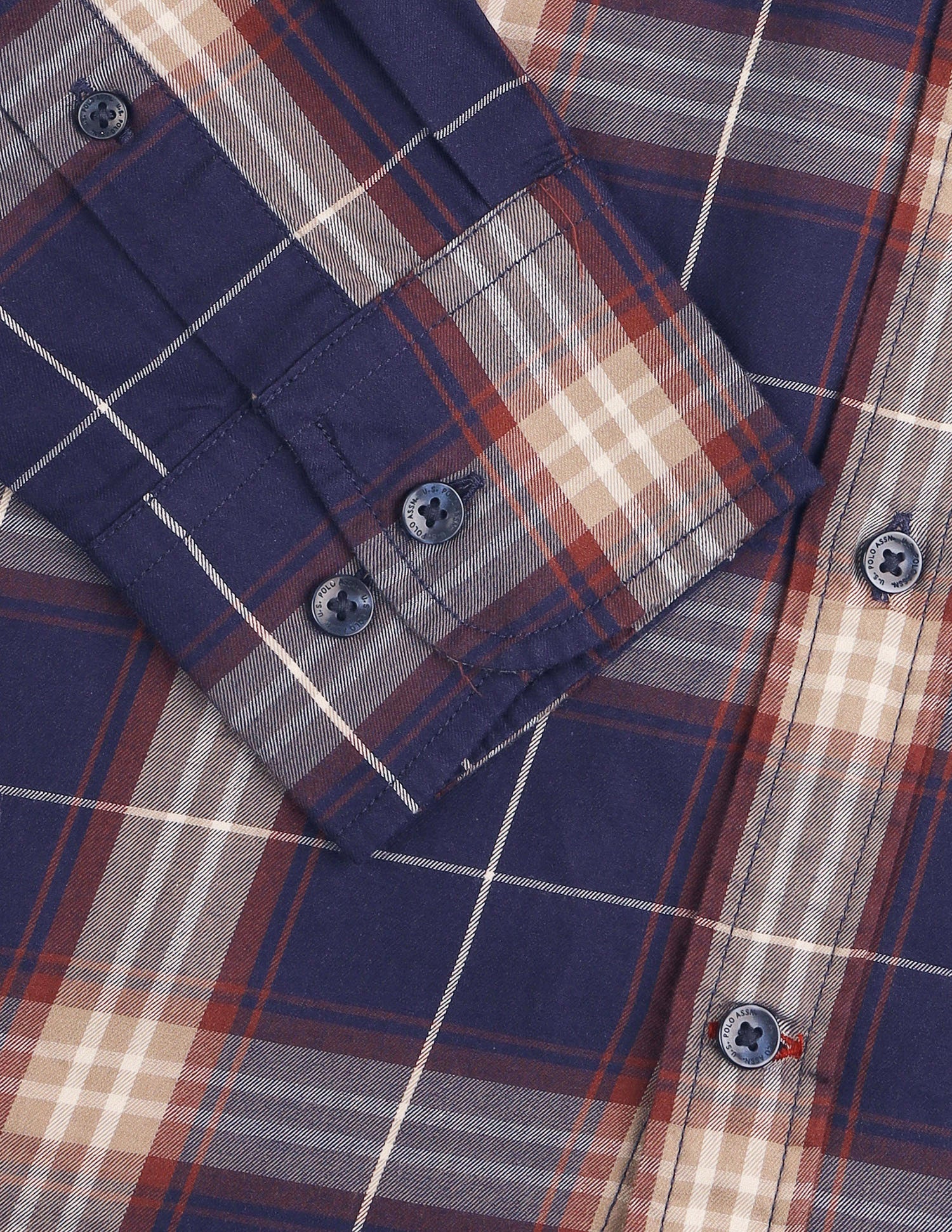 Tartan Checked Twill Shirt Navy - U.S. Polo Assn. India | Large
