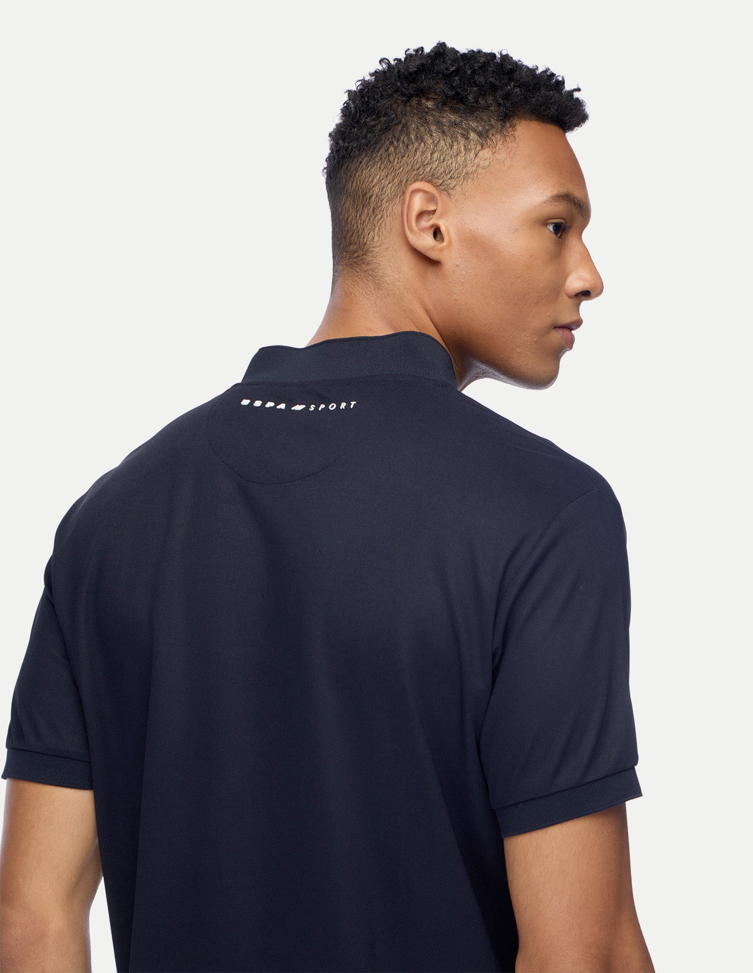 Brand Embossed Regular Fit Active Polo Shirt Navy - U.S. Polo Assn. India | Large
