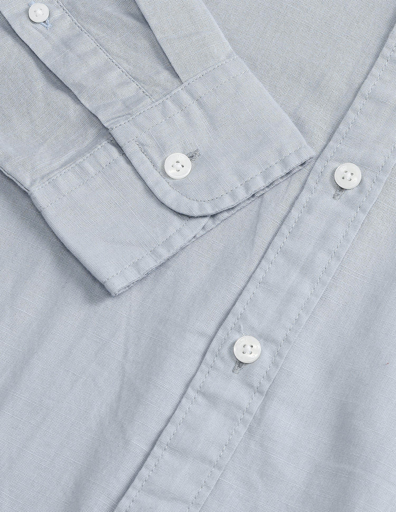 Slim Fit Solid Twill Shirt Light Blue - U.S. Polo Assn. India | Large