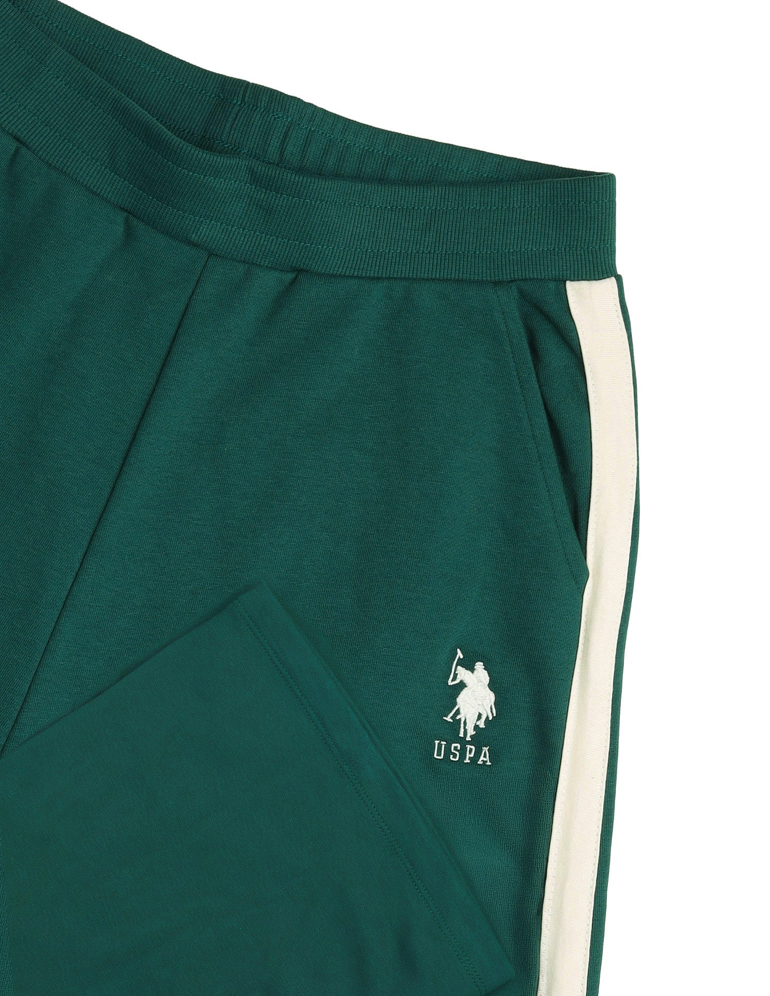 High Rise Wide Leg Fit Trousers Dark Green - U.S. Polo Assn. India | Large