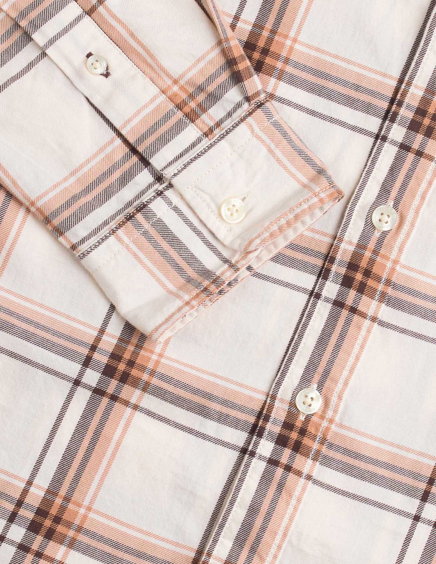 Grid Tattersall Checked Pure Cotton Shirt Ivory - U.S. POLO ASSN. | Large