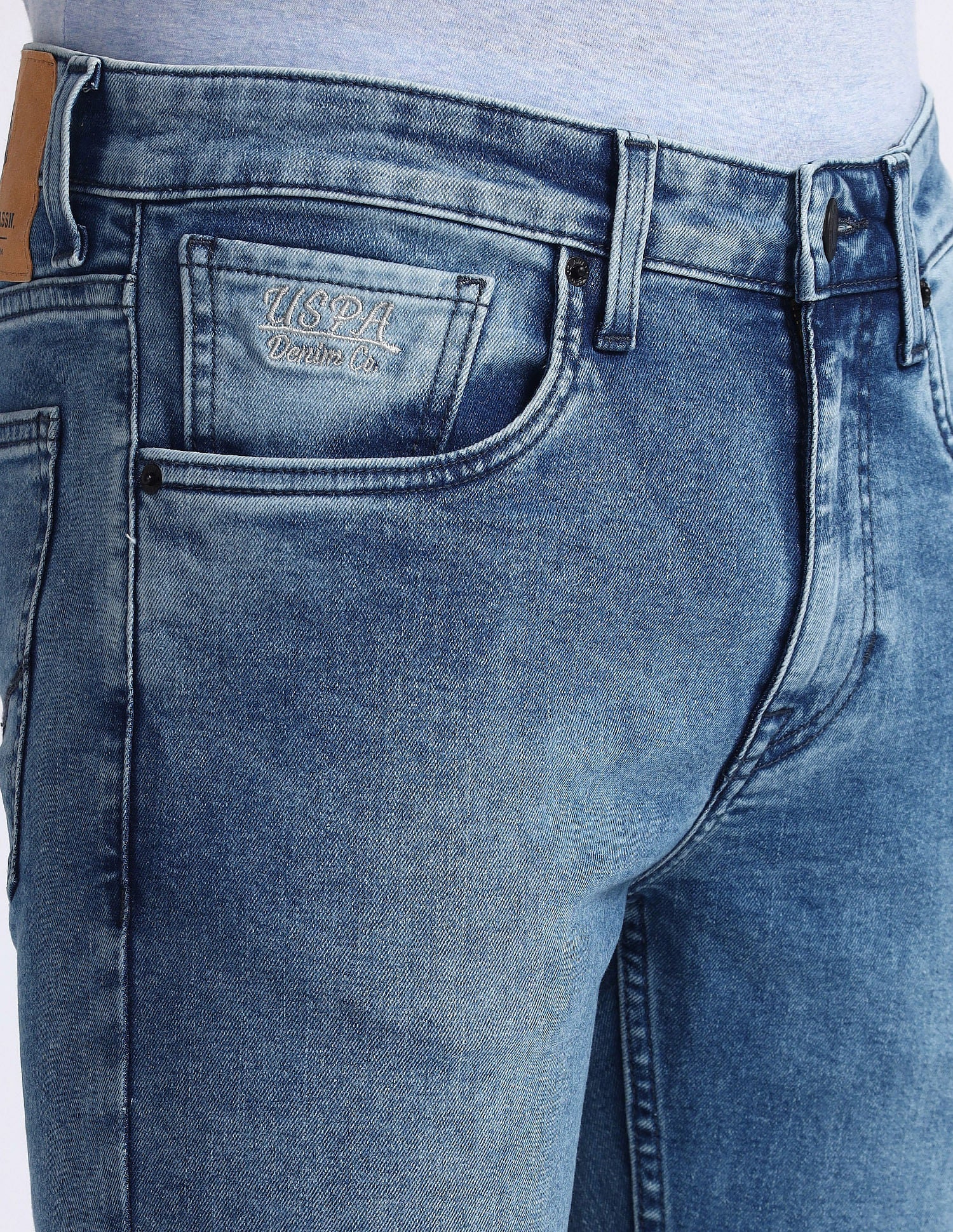 Regallo Skinny Fit Blue Jeans Blue - U.S. Polo Assn. India | Large