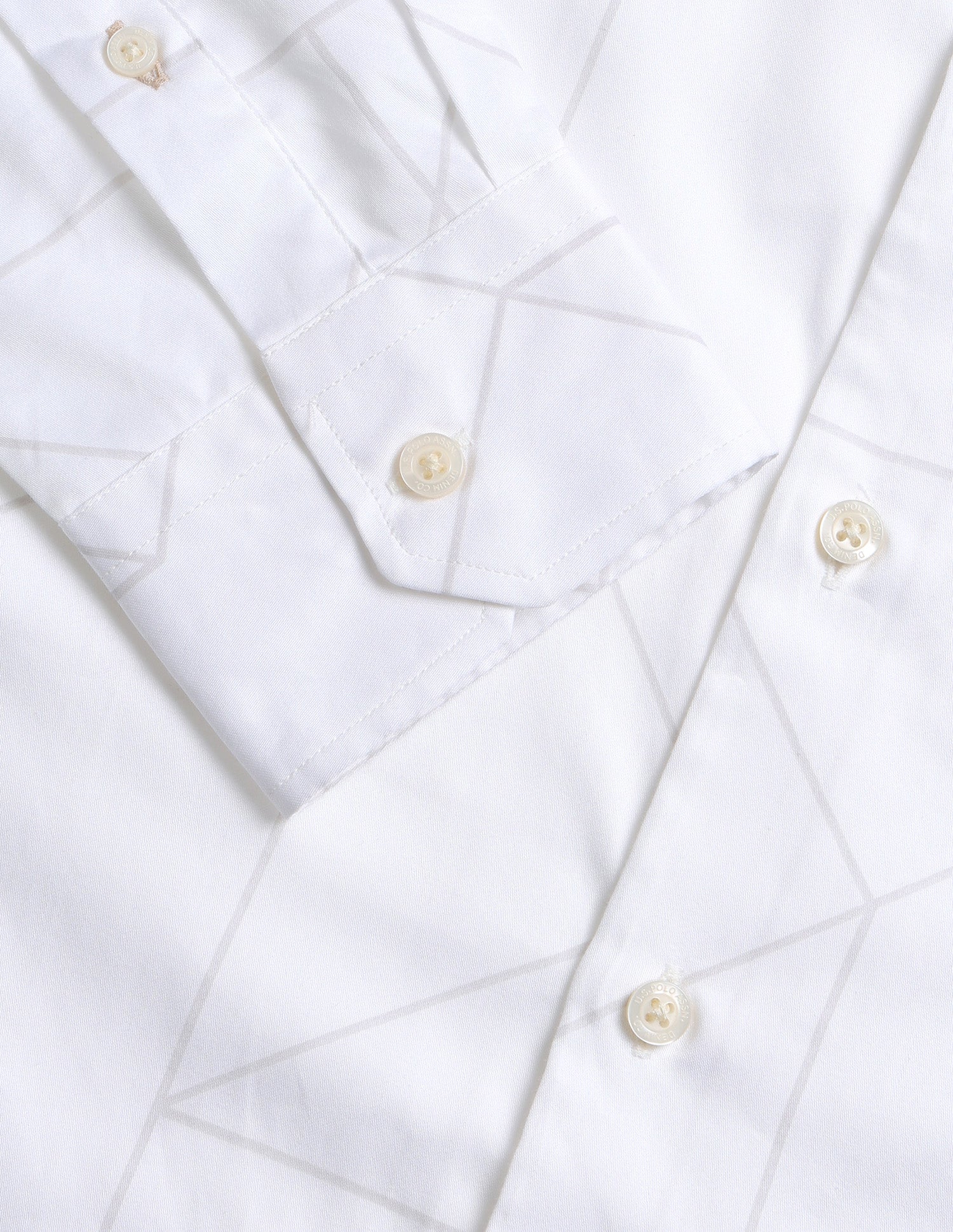 Geometric Printed Satin Shirt White - U.S. Polo Assn. India | Large