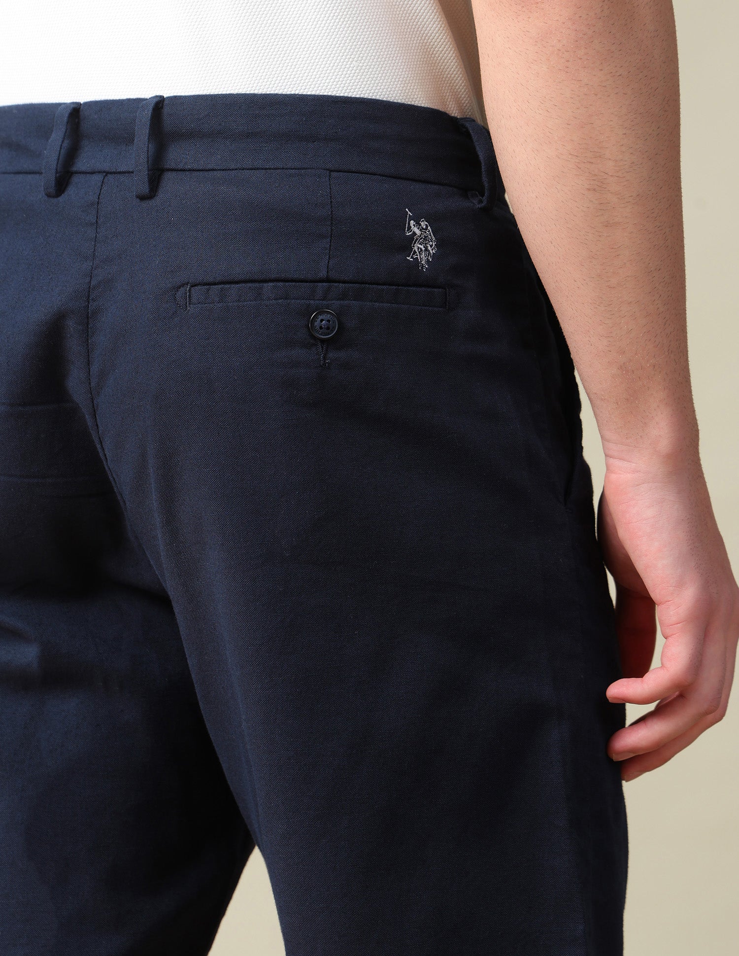 Mid Rise Slim Fit Shorts Navy - U.S. Polo Assn. India | Large