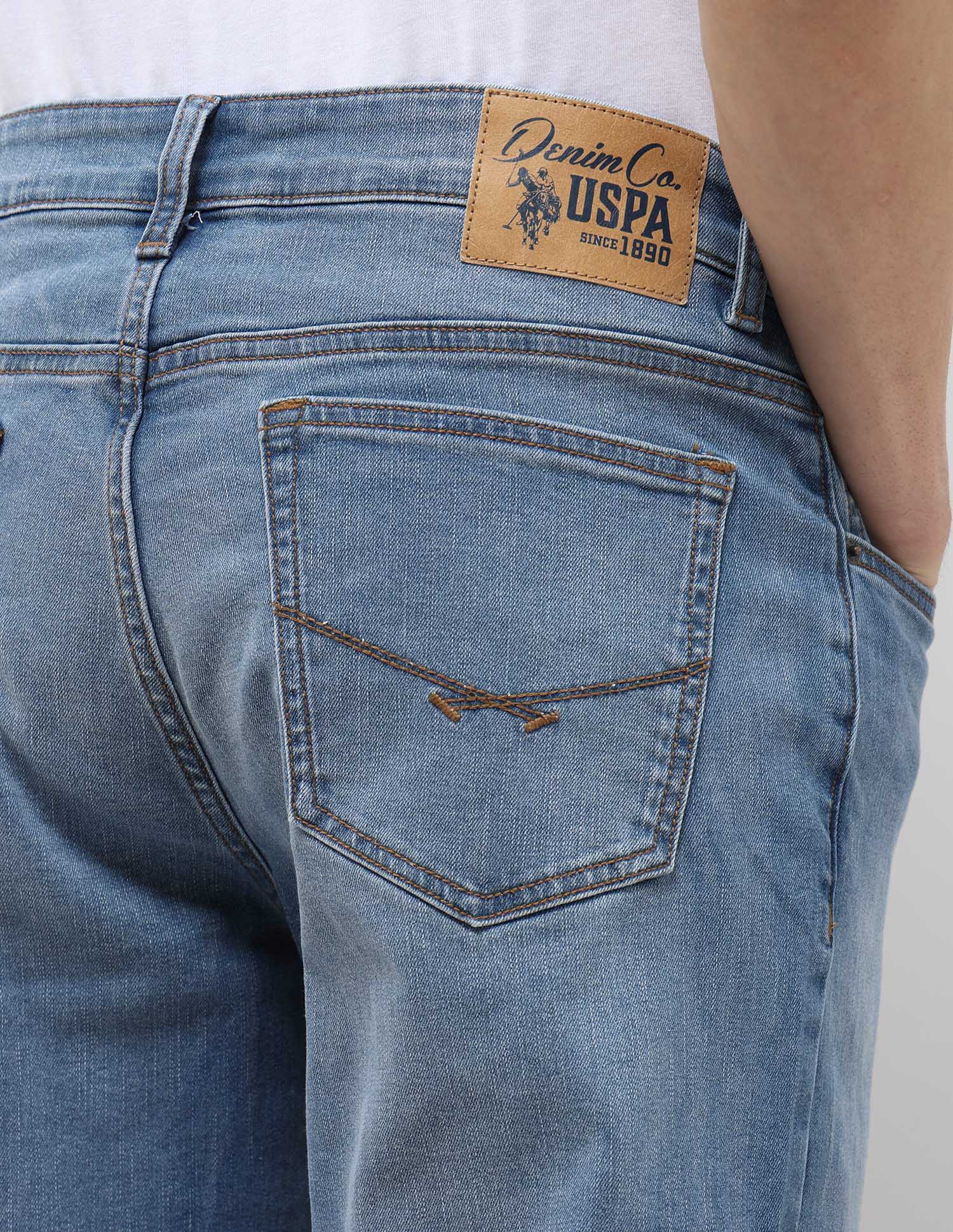 Shawn Relaxed Fit Blue Jeans Light Indigo - U.S. Polo Assn. India | Large