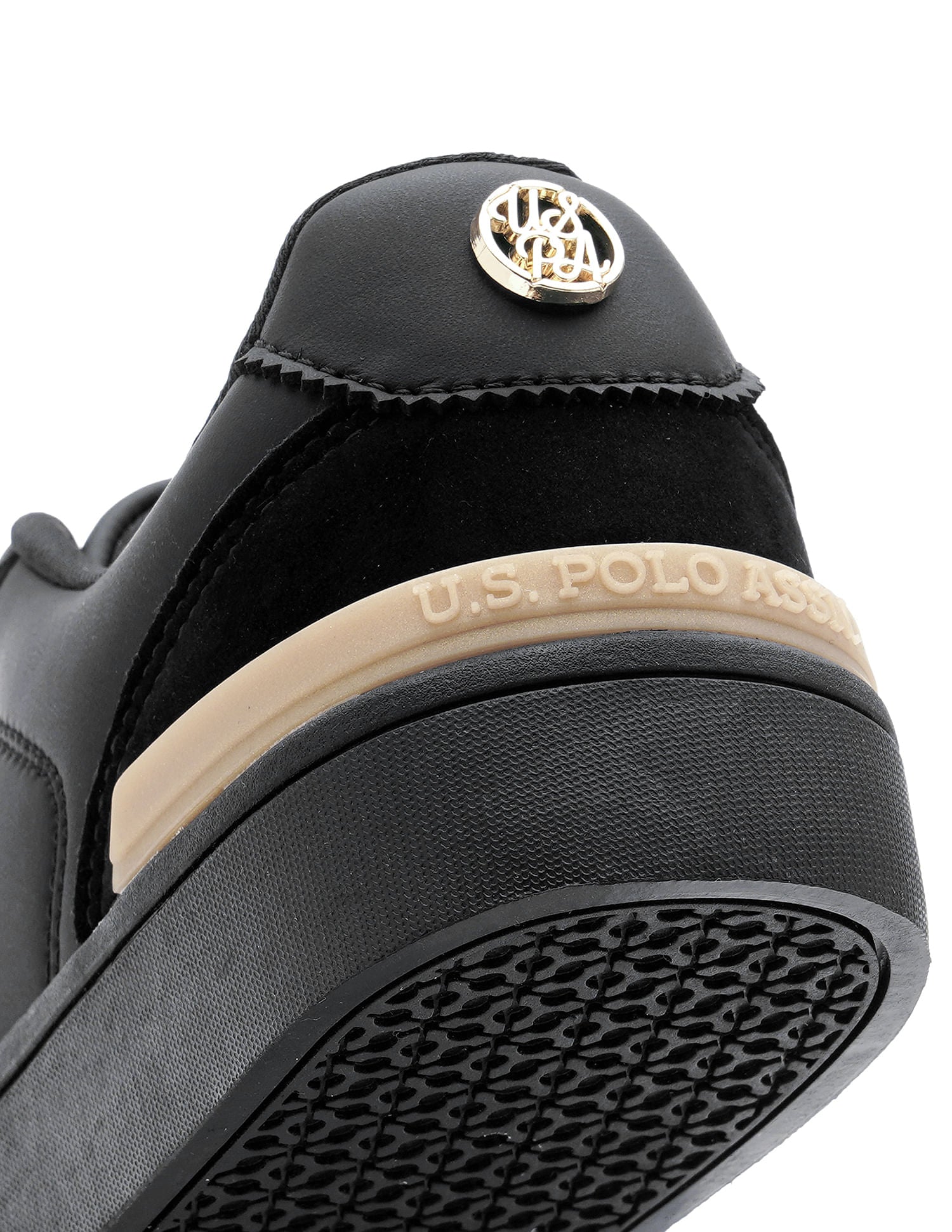 Women Textured Ingrid Sneakers Black - U.S. POLO ASSN. | Large