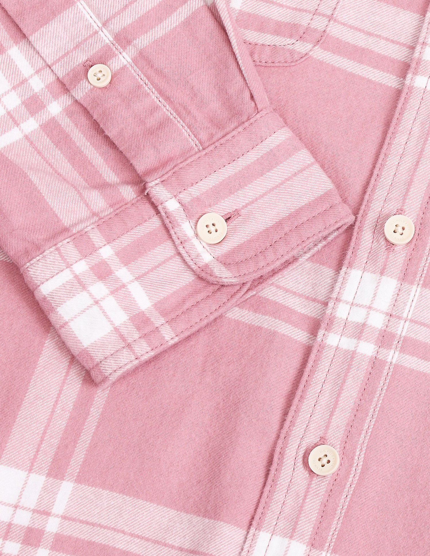 Manhattan Slim Fit Checked Shirt Pink - U.S. Polo Assn. India | Large