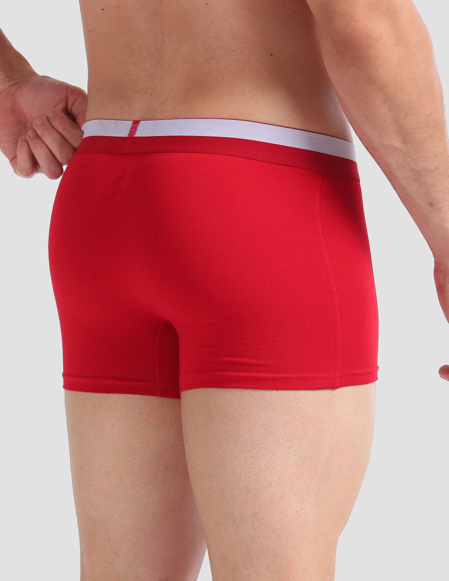 Cotton Spandex OET02 Trunks - Pack Of 2 Red and Navy - U.S. POLO ASSN. | Large