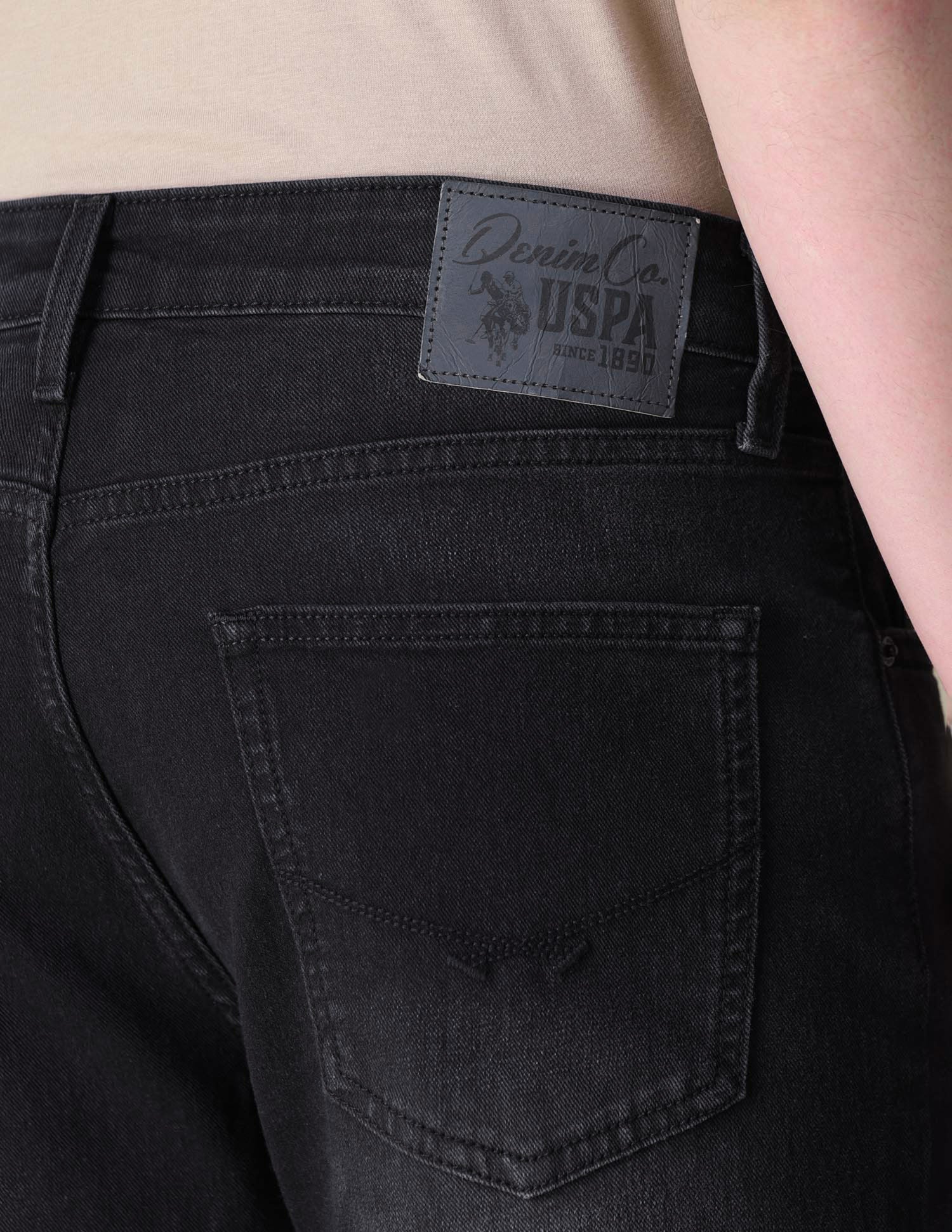 Comfort Cropped Fit Black Jeans Black - U.S. POLO ASSN. | Large