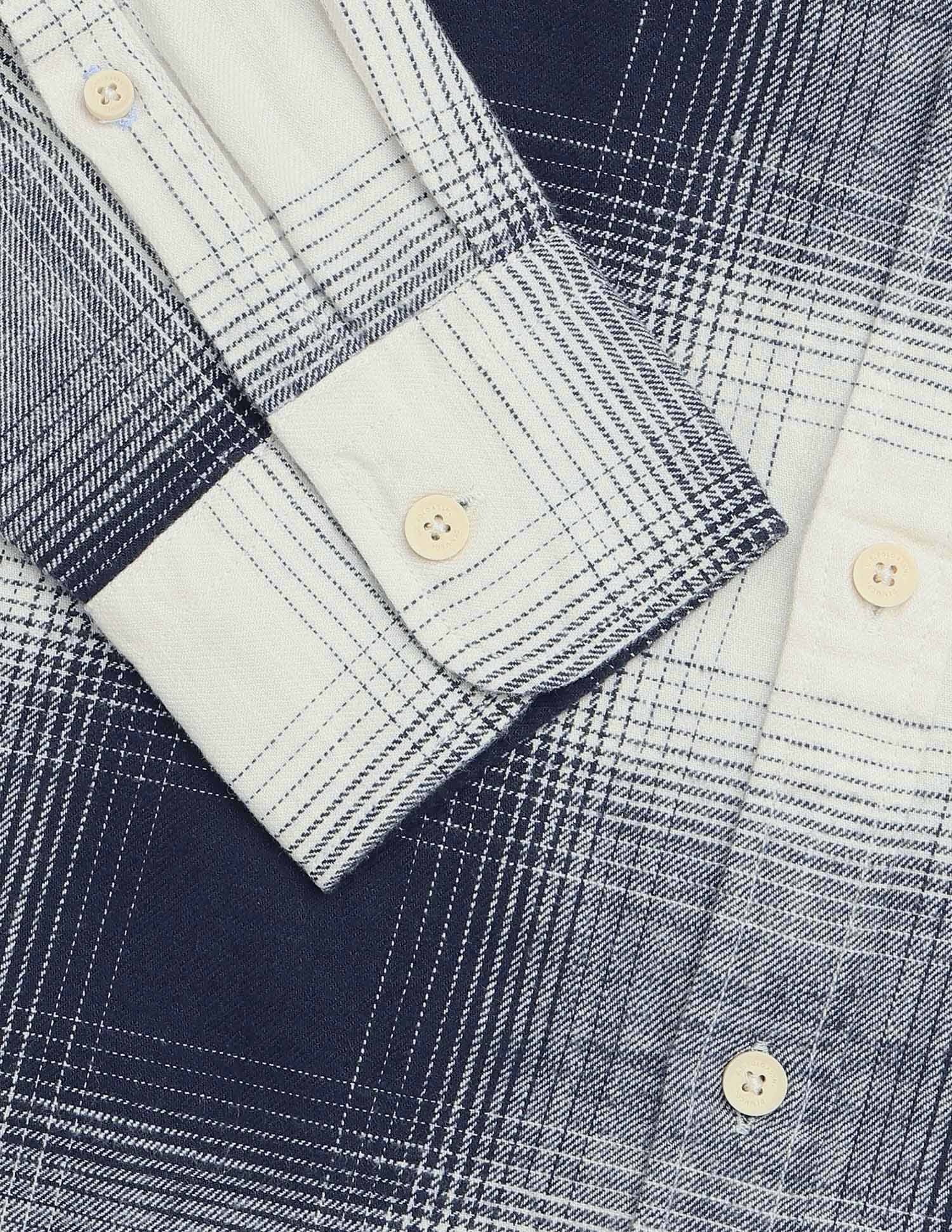 Tartan Checked Slim Fit Shirt Navy - U.S. POLO ASSN. | Large