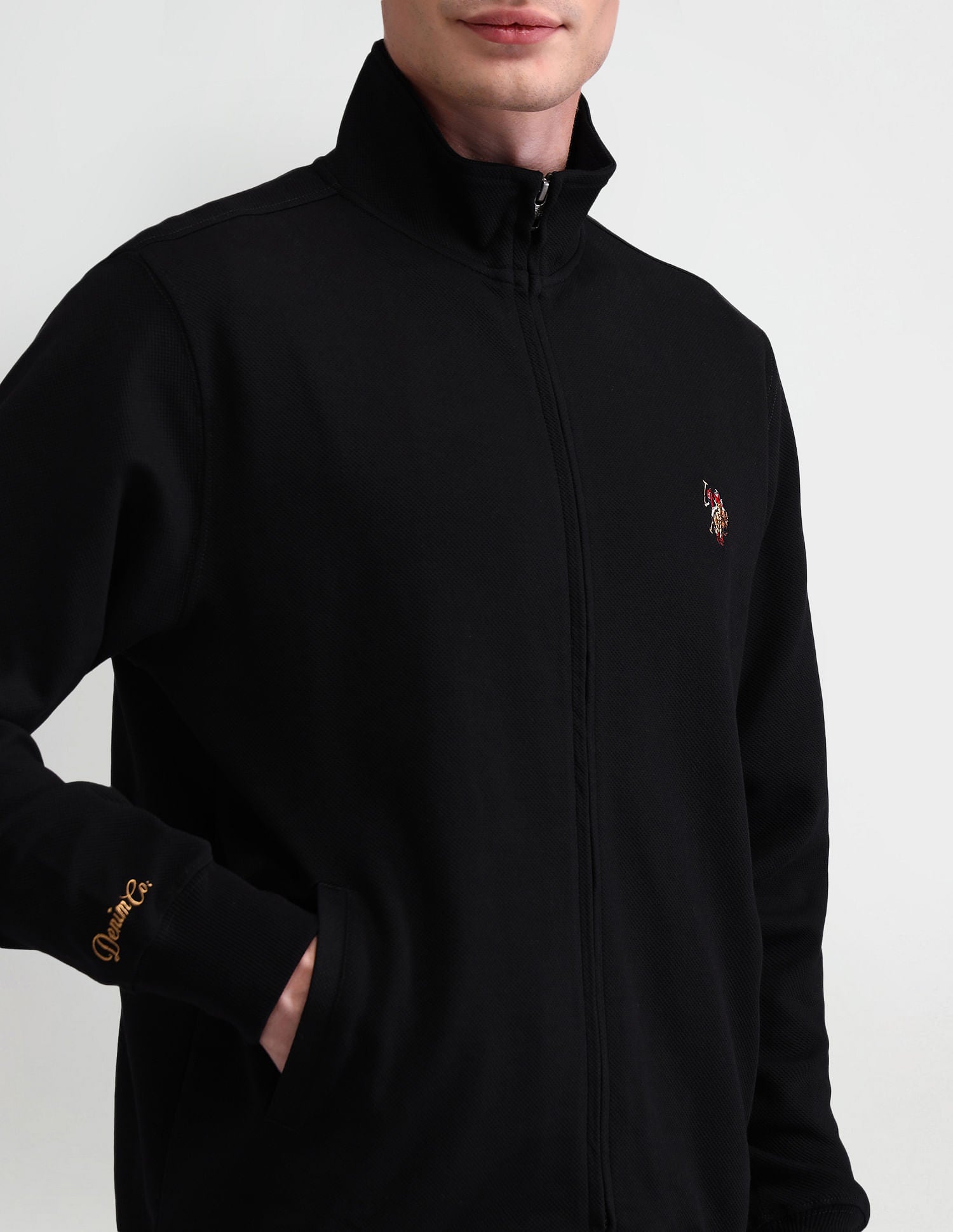 High Neck Slim Fit Sweatshirt Grey - U.S. POLO ASSN. | Large