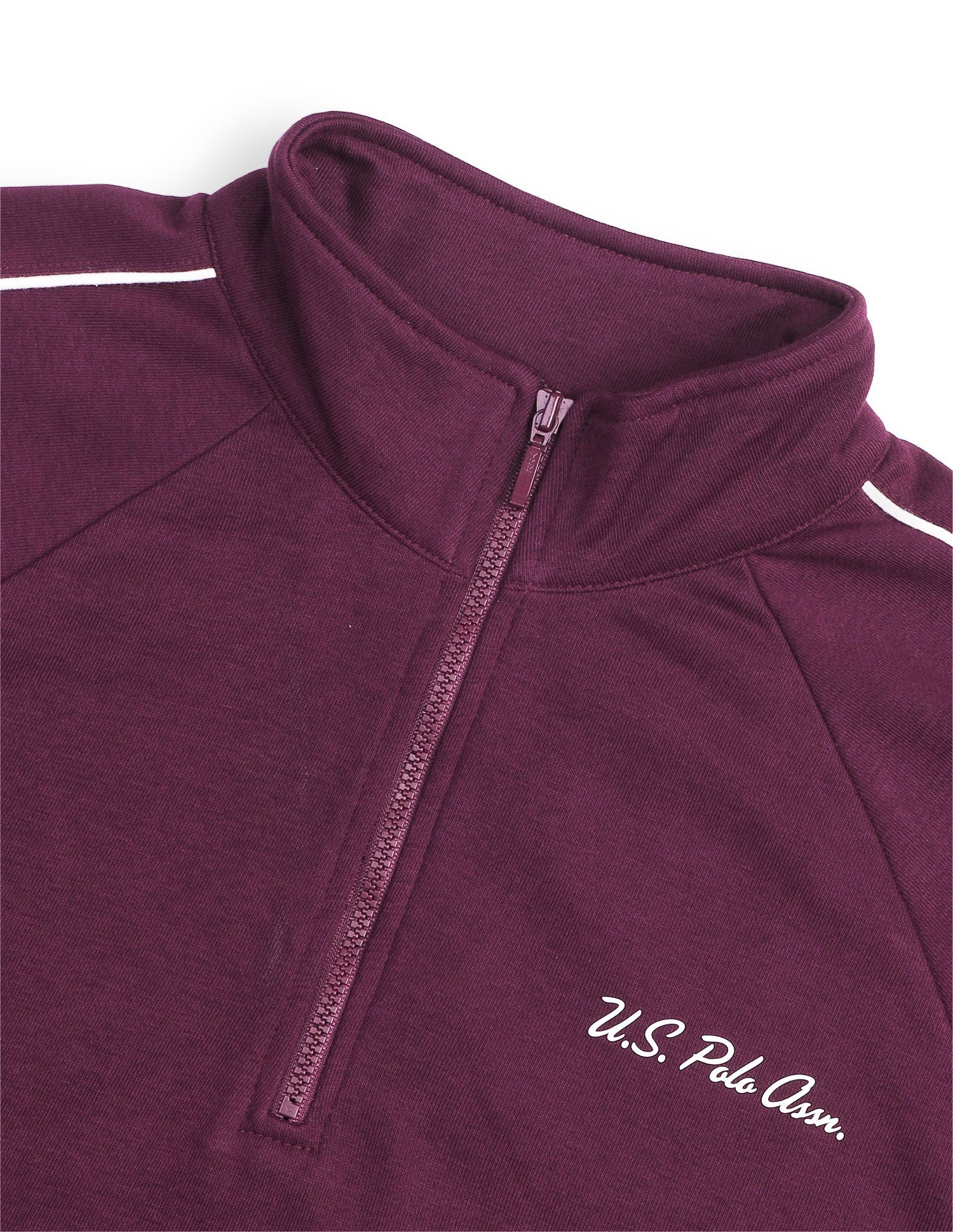 Solid Regular Fit Sweatshirt Wine - U.S. Polo Assn. India | Large