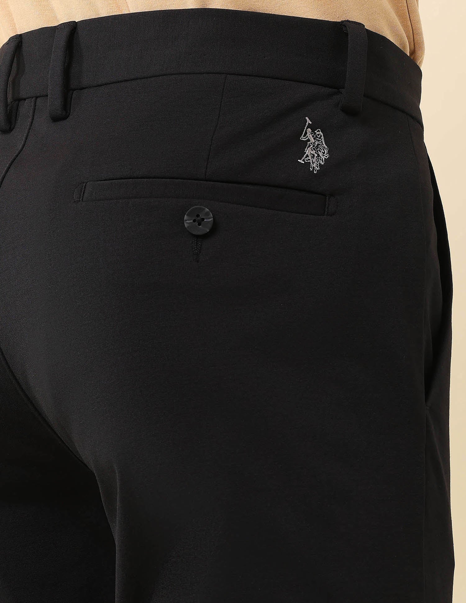 Mid Rise Austin Slim Fit Trousers Black - U.S. POLO ASSN. | Large