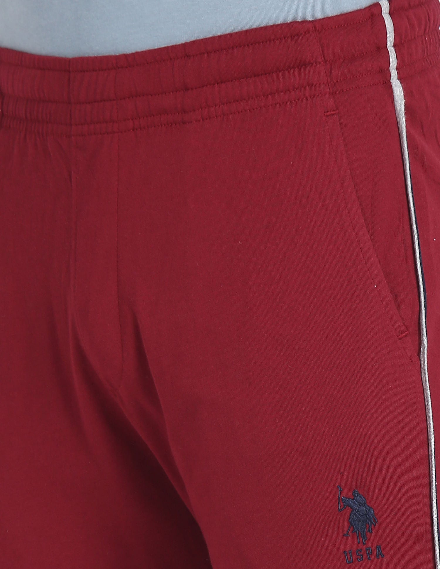 Solid LR001 Lounge Track Pants - Pack Of 1 Maroon - U.S. POLO ASSN. | Large