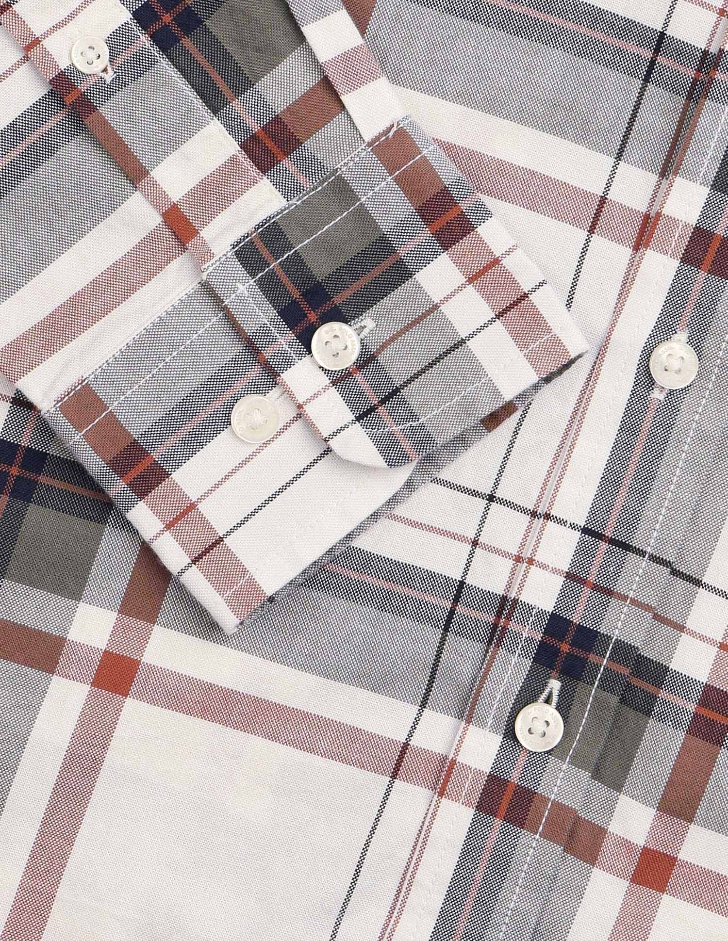 Plaid Checked Pure Cotton Shirt Off White - U.S. Polo Assn. India | Large