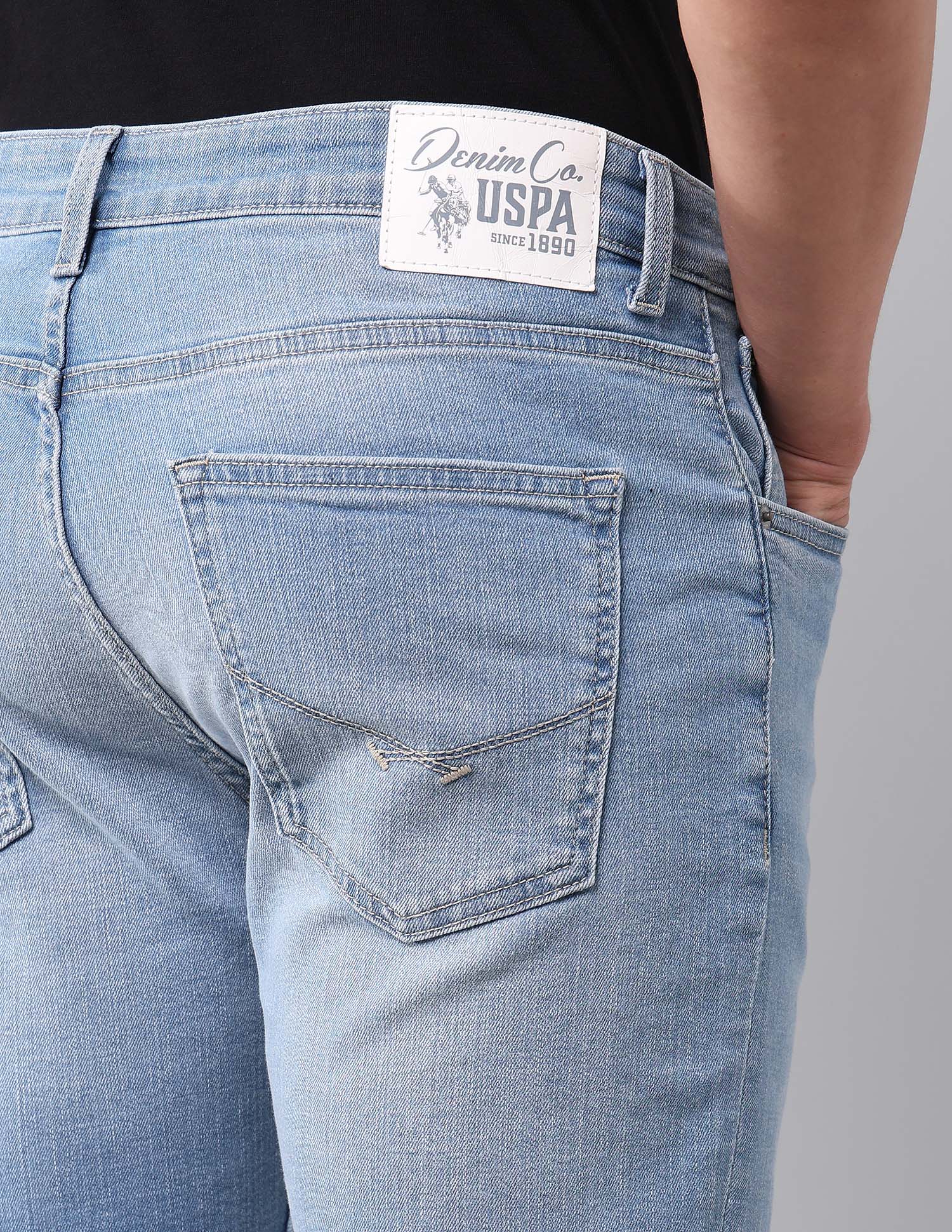 Cole Comfort Fit Blue Vintage Jeans Light Wash - U.S. POLO ASSN. | Large