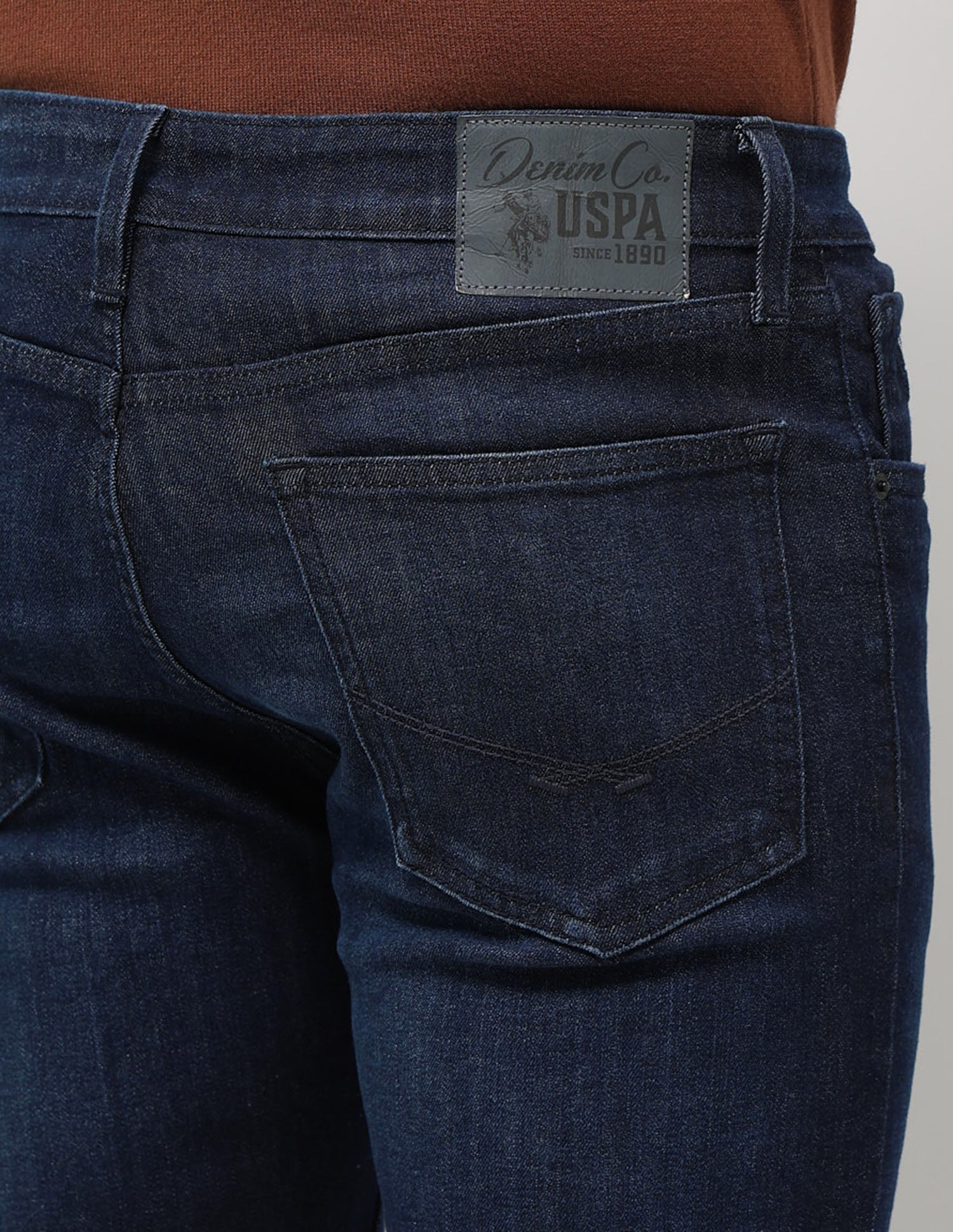 Regallo Skinny Fit Blue Jeans Dark Blue - U.S. Polo Assn. India | Large