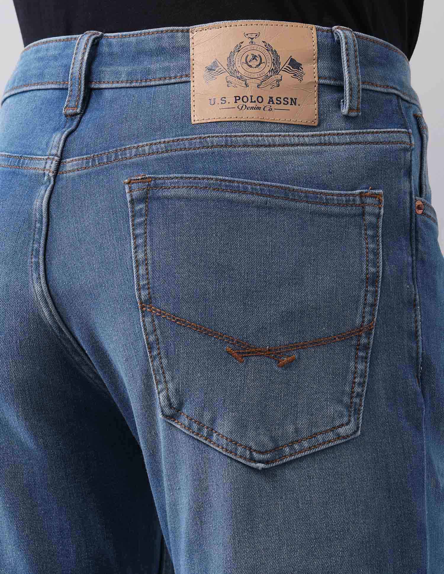 Regallo Skinny Fit Blue Jeans Blue - U.S. Polo Assn. India | Large