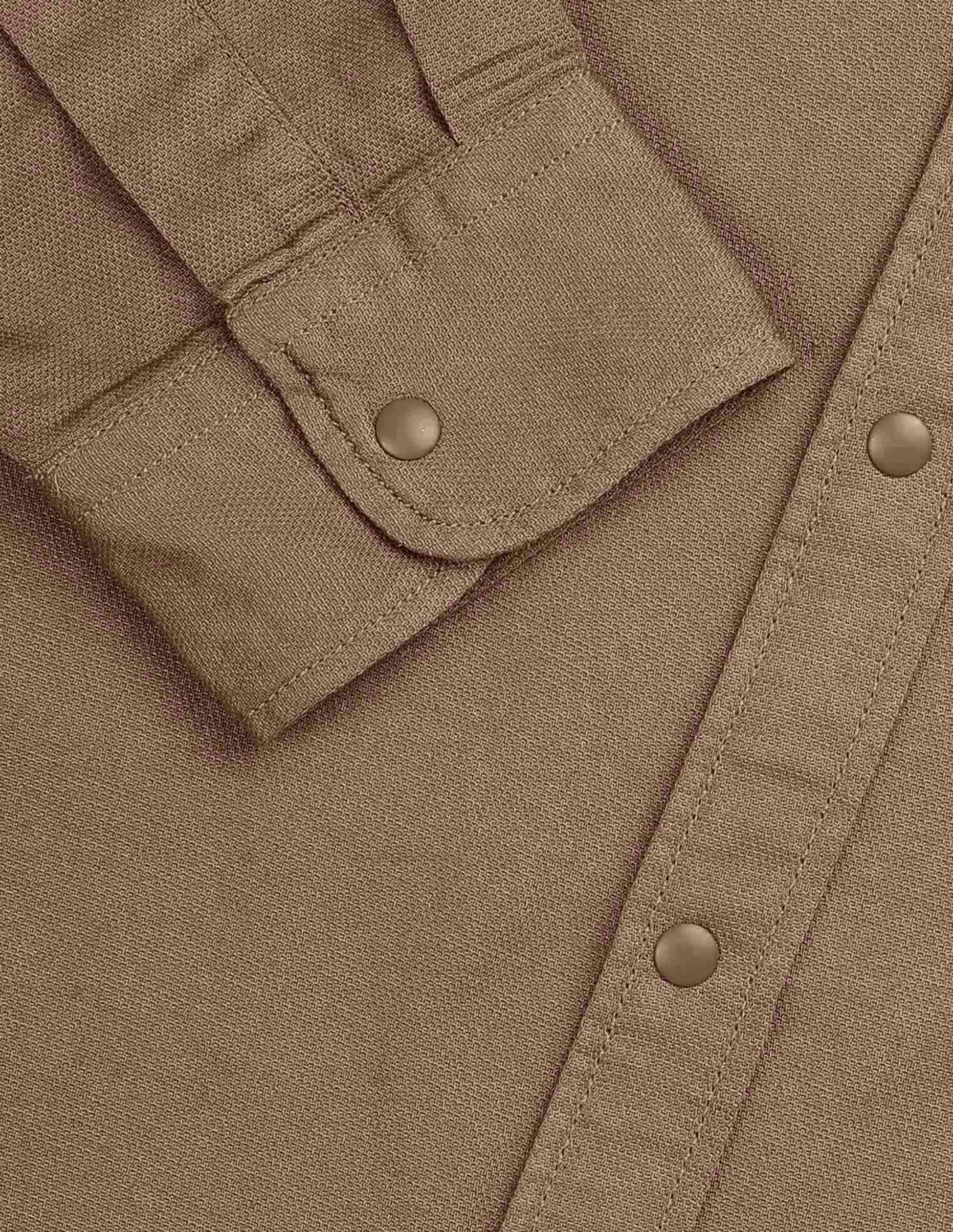 Twill Regular Fit Shirt Khaki - U.S. POLO ASSN. | Large