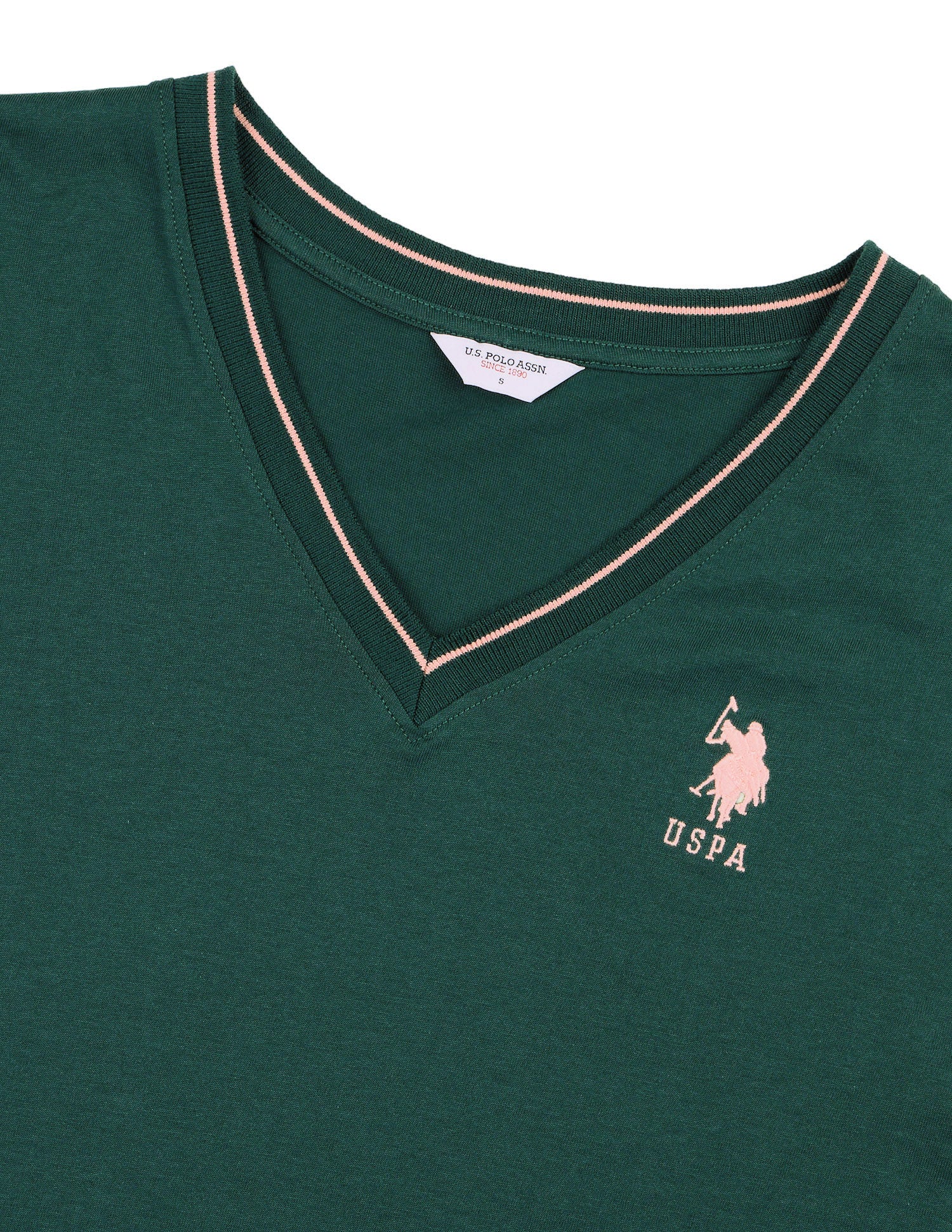 Solid Relaxed Fit T-Shirt Dark Green - U.S. Polo Assn. India | Large