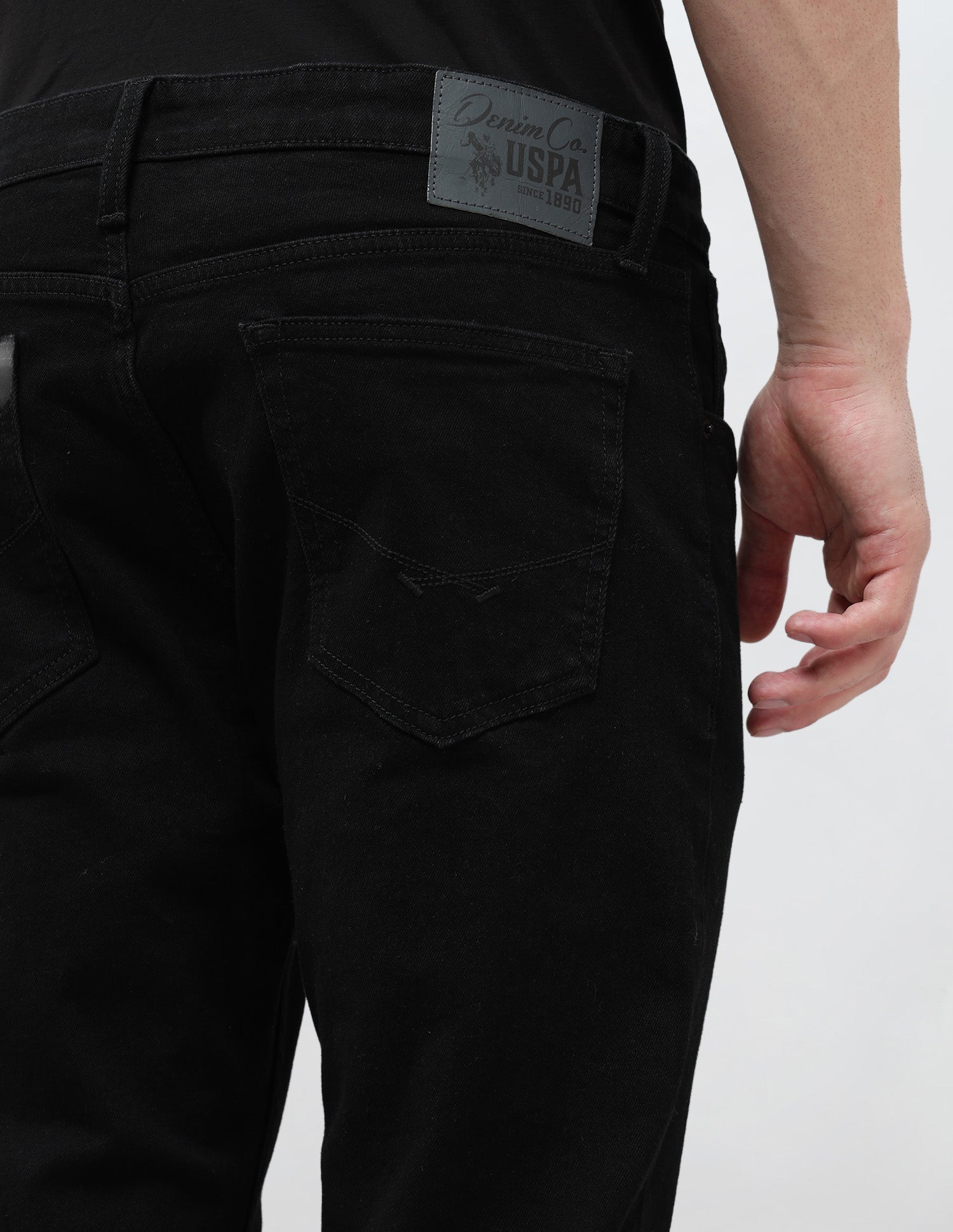 Brandon Slim Tapered Fit Mid Rise Jeans Black - U.S. POLO ASSN. | Large