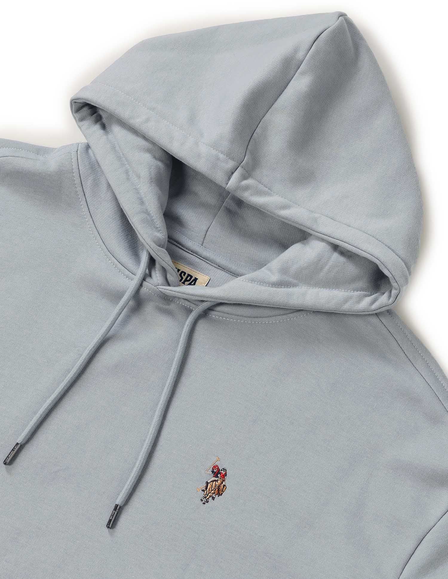 Relaxed Fit Solid Sweatshirt Light Grey - U.S. POLO ASSN. | Large