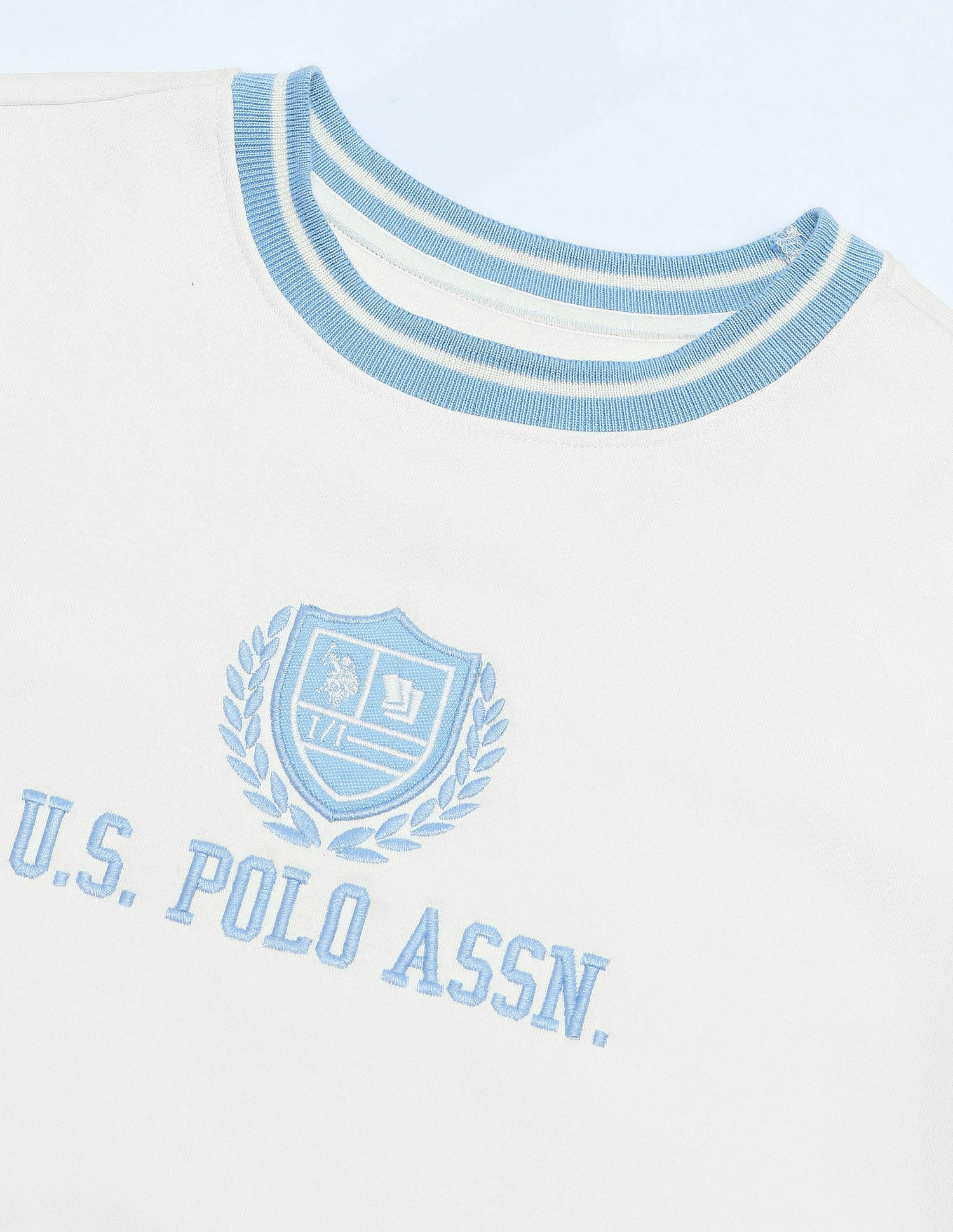 Brand Printed Regular Fit Sweatshirt Cream - U.S. Polo Assn. India | Large