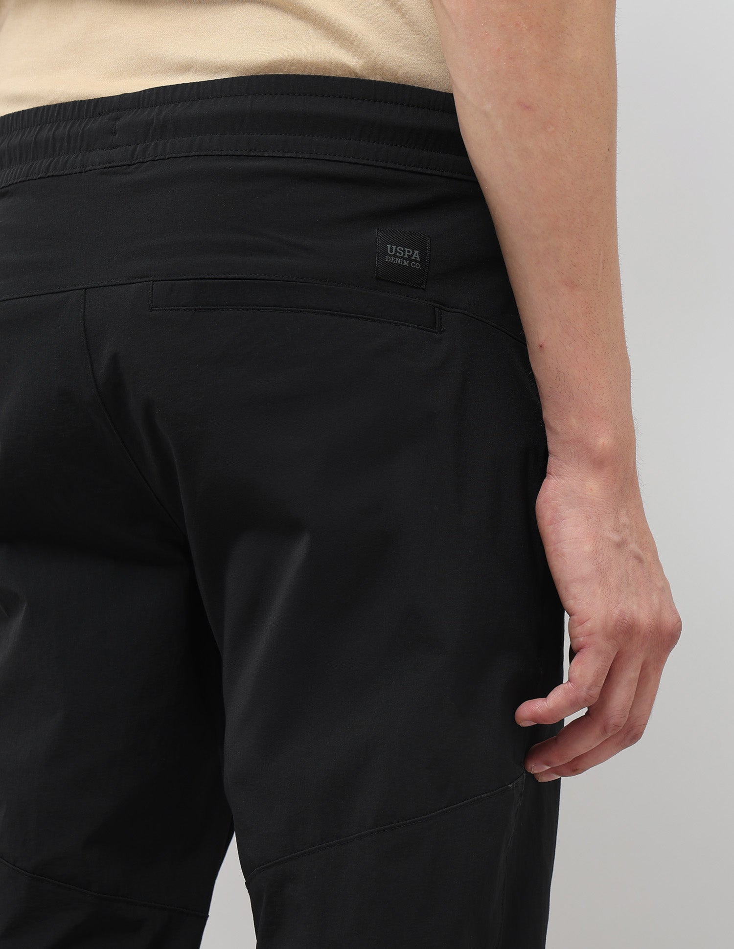 Straight Fit Mid Rise Joggers Black - U.S. Polo Assn. India | Large