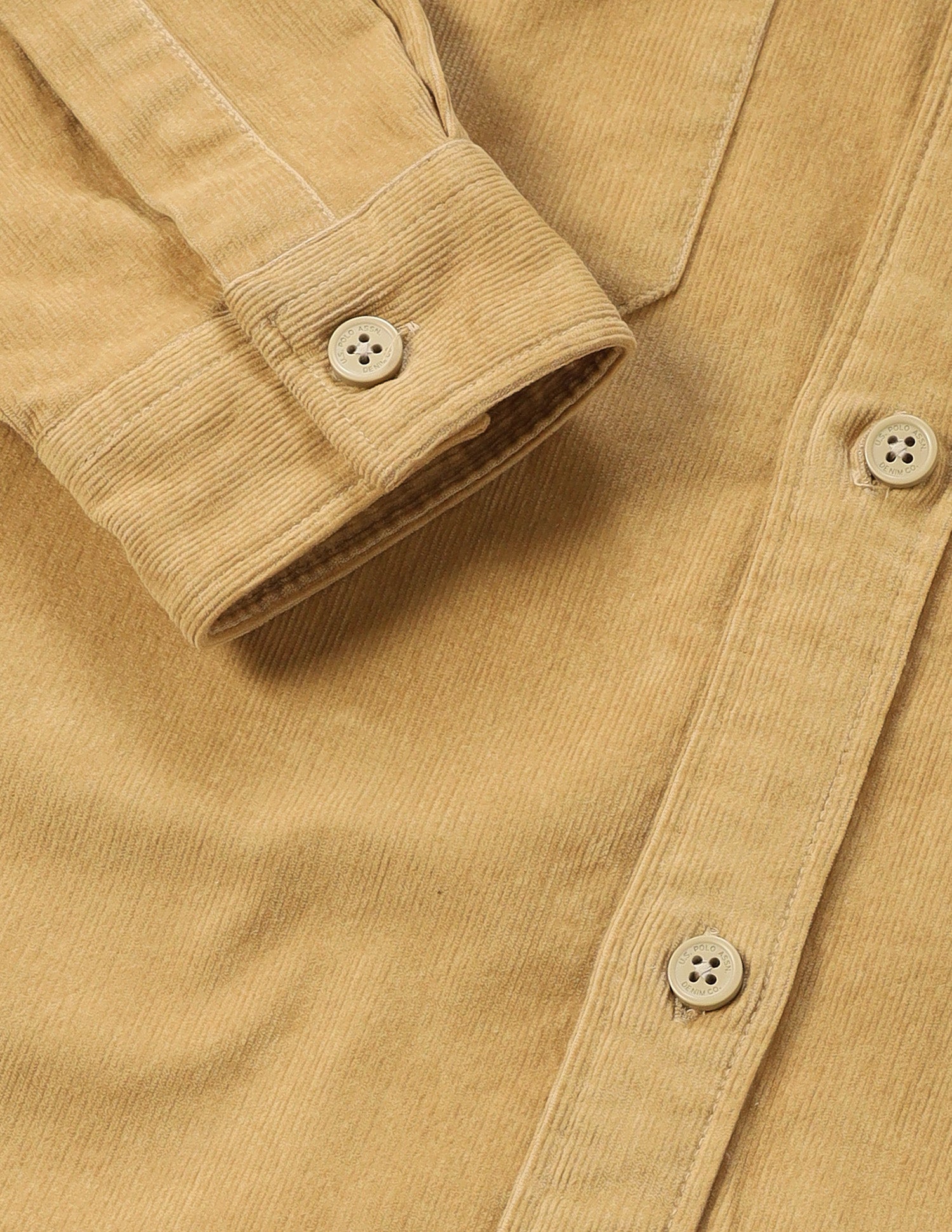 Corduroy Regular Fit Shacket Khaki - U.S. POLO ASSN. | Large