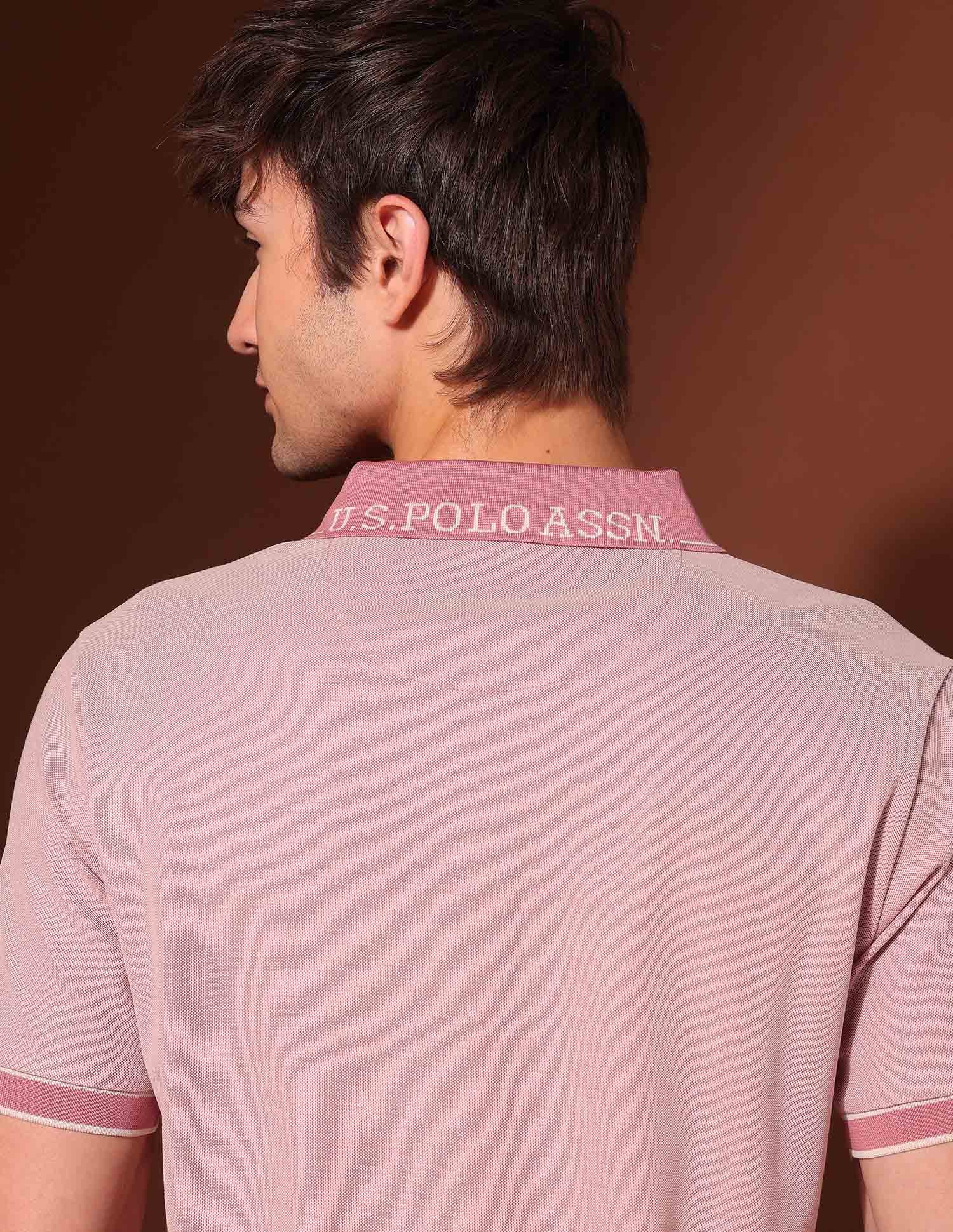 Pure Cotton Working Holiday Polo Shirt Light Pink - U.S. Polo Assn. India | Large