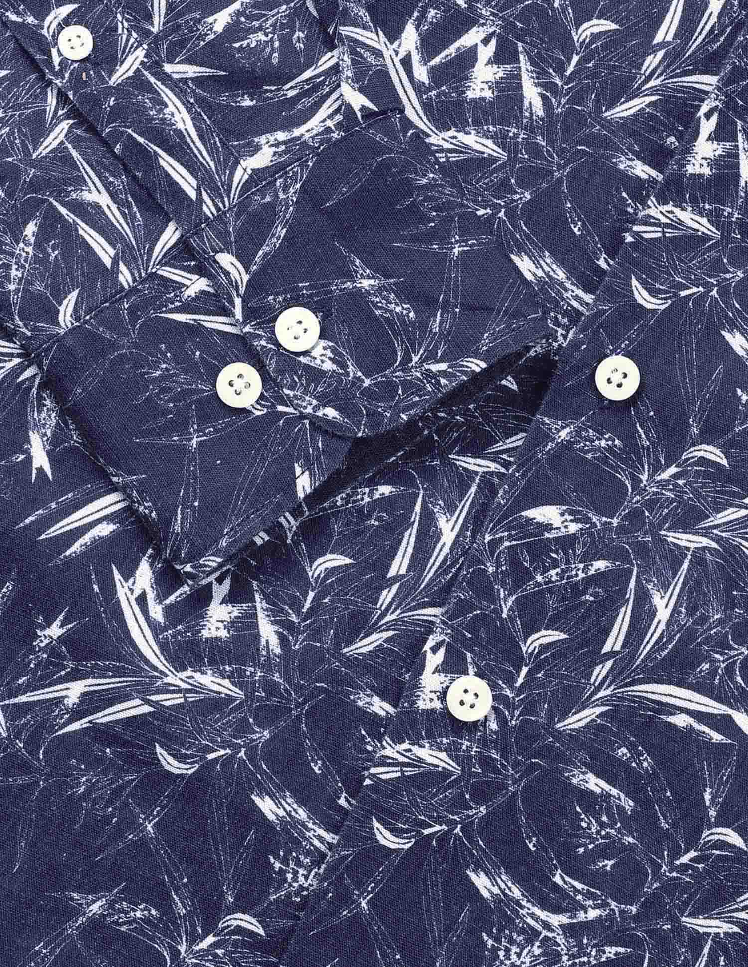 Tailored Fit Tropical Printed Shirt Navy - U.S. Polo Assn. India | Large