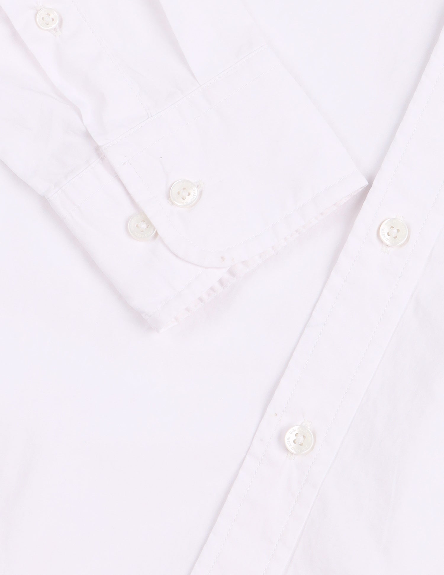 Pure Cotton Tailored Fit Solid Shirt White - U.S. Polo Assn. India | Large