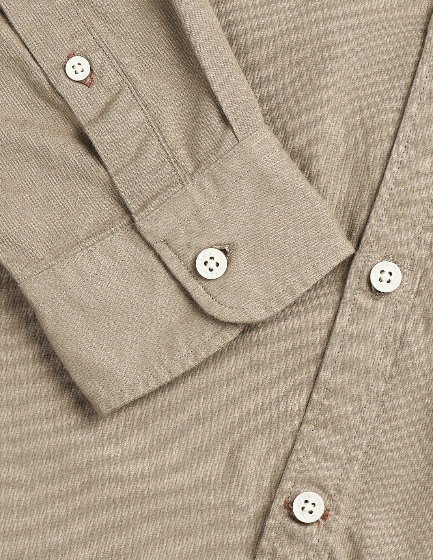 Solid Regular Fit Shirt Khaki - U.S. Polo Assn. India | Large