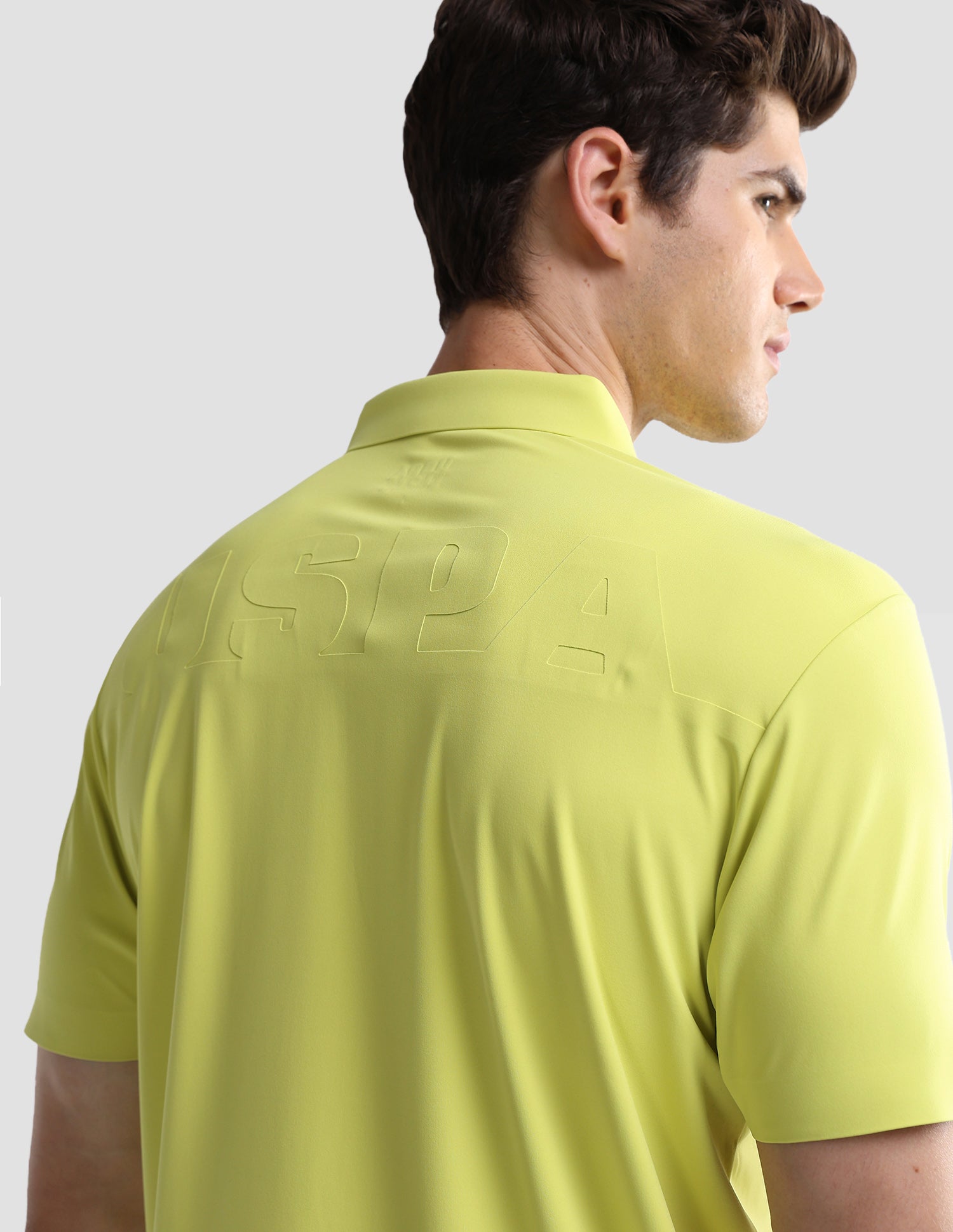 Solid Slim Fit Active Polo Shirt Yellow - U.S. Polo Assn. India | Large
