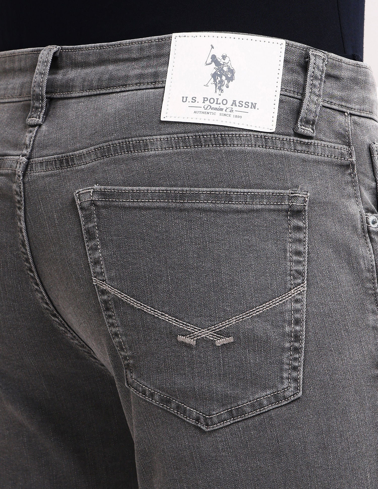 Brandon Slim Tapered Grey Jeans Grey - U.S. Polo Assn. India | Large