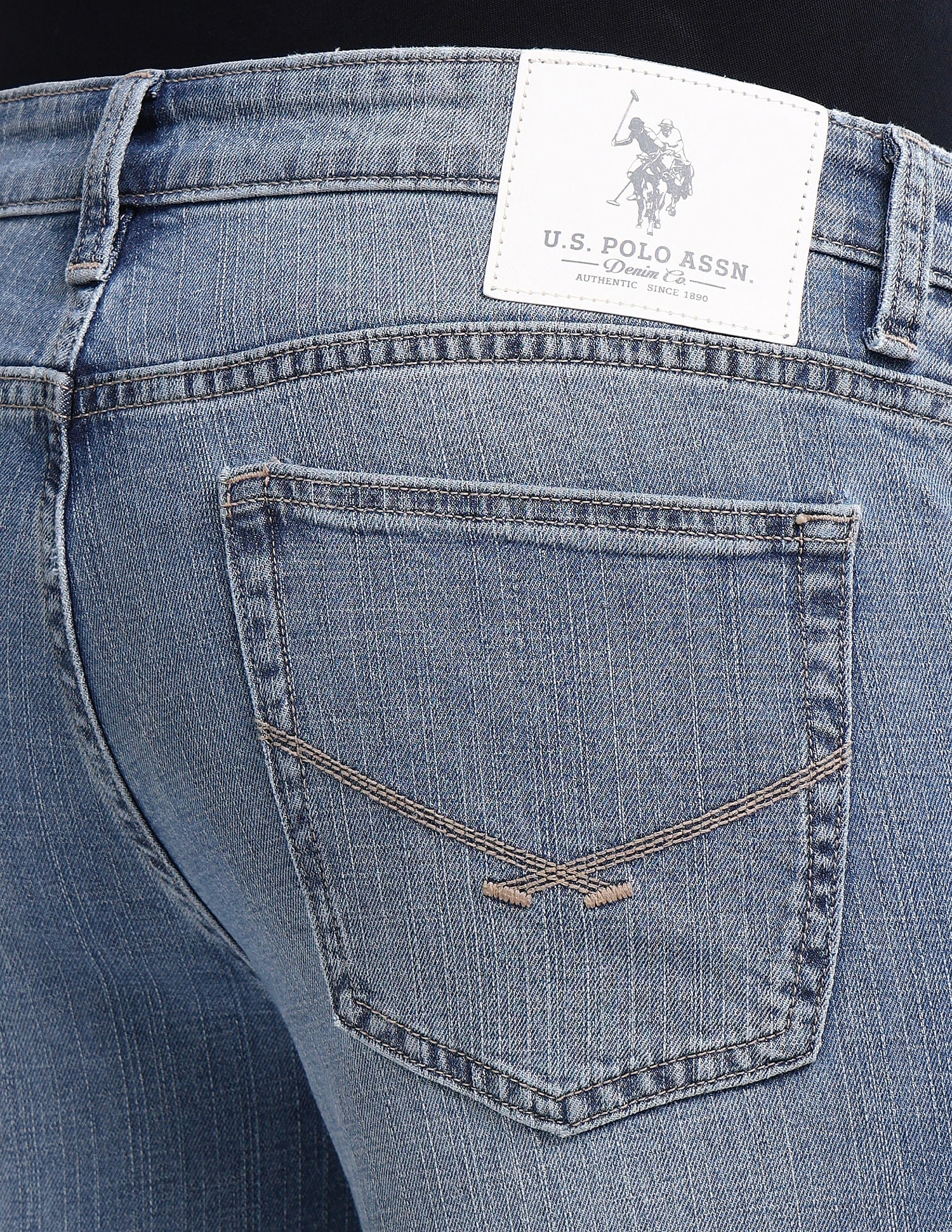 Brandon Slim Tapered Blue Jeans Blue - U.S. Polo Assn. India | Large