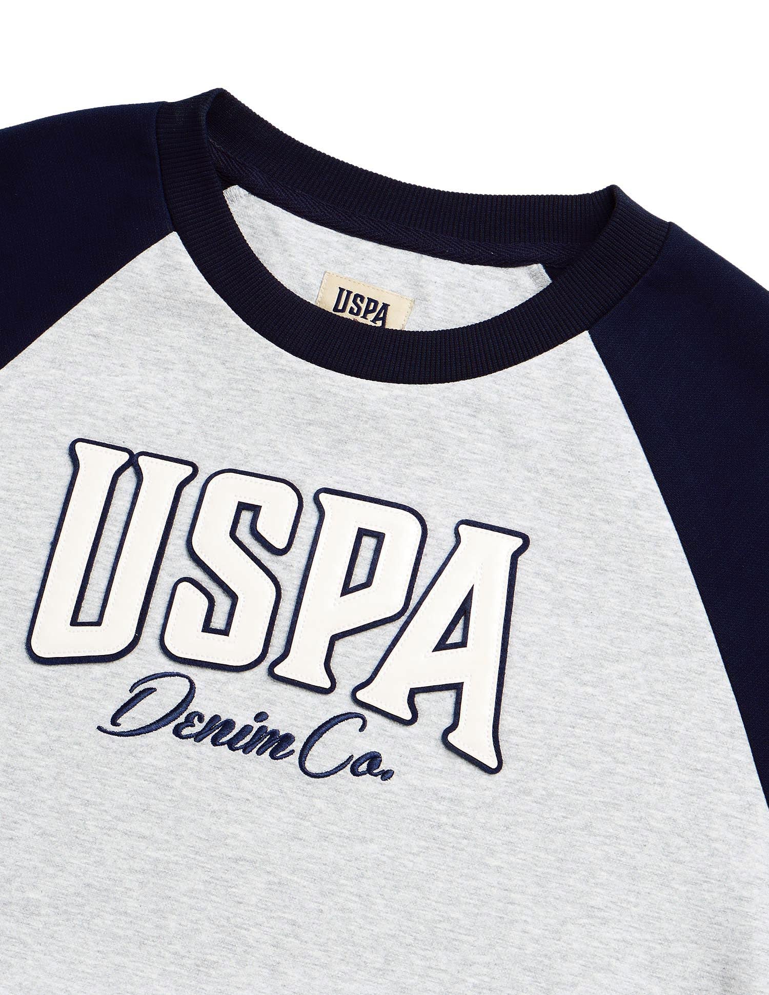 Brand Embossed Legend Of Horseshoe Sweatshirt Grey - U.S. POLO ASSN. | Large