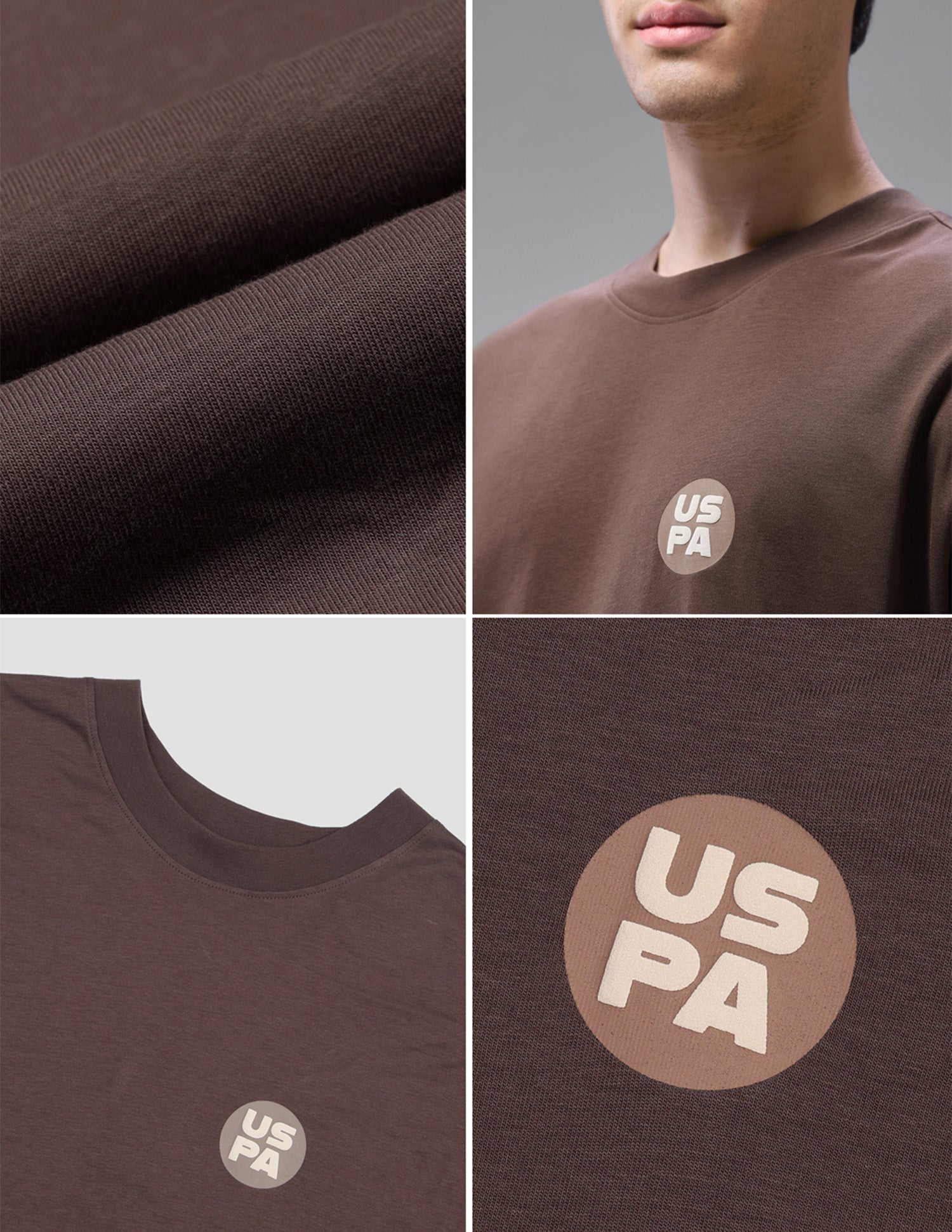 Graphic Printed Oversized Fit Loungewear T-Shirt Chestnut - U.S. Polo Assn. India | Large