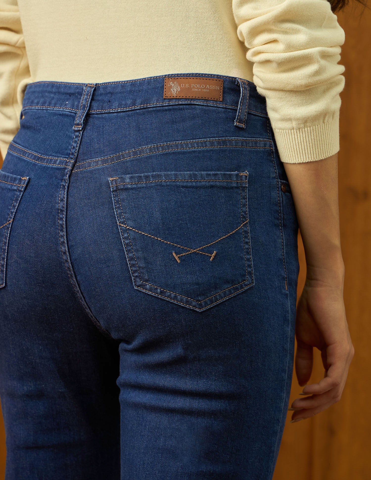 High Rise Extreme Flare Fit Jeans Dark Blue - U.S. POLO ASSN. | Large