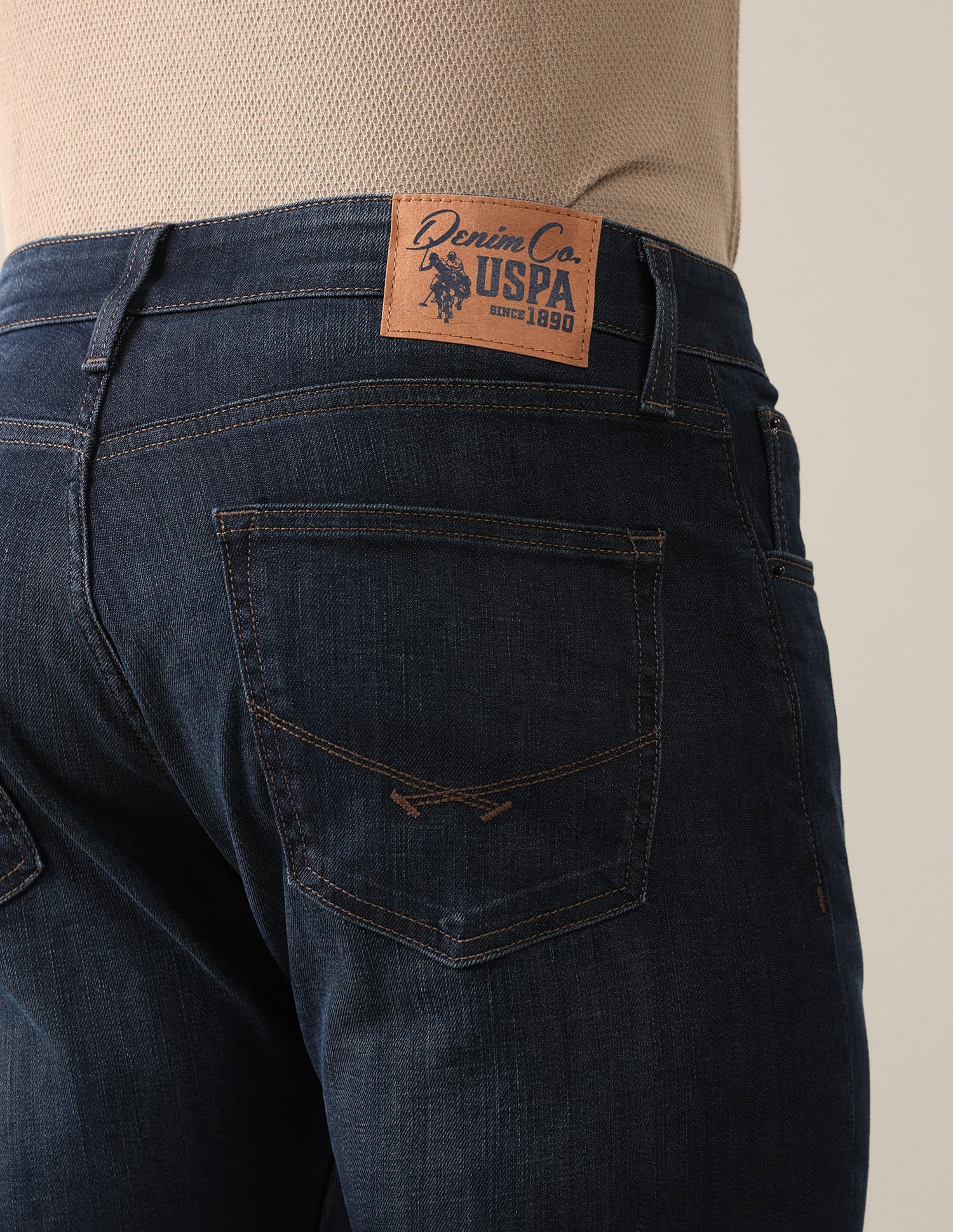 Mason Regular Straight Fit Blue Jeans Blue - U.S. Polo Assn. India | Large