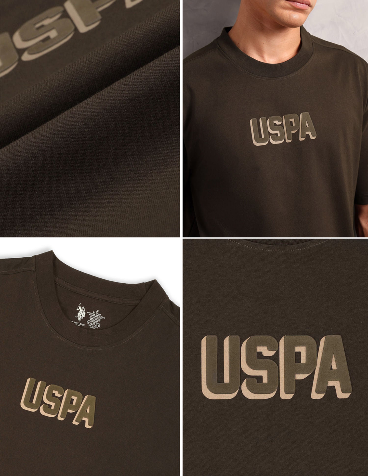 Oversized Fit Breathable OEE11 Lounge T-Shirt - Pack Of 1 Dark Brown - U.S. POLO ASSN. | Large