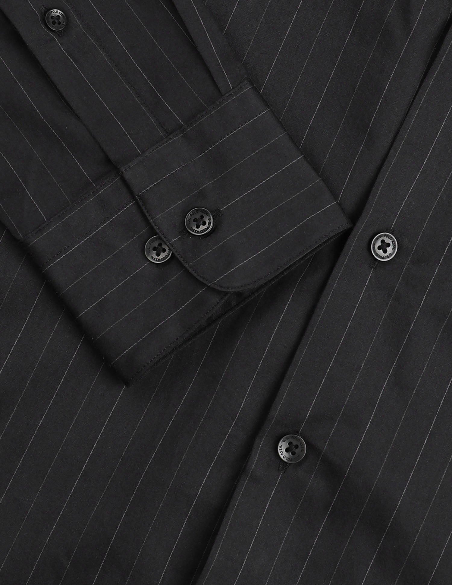 Pinstriped Tailored Fit Shirt Black - U.S. Polo Assn. India | Large